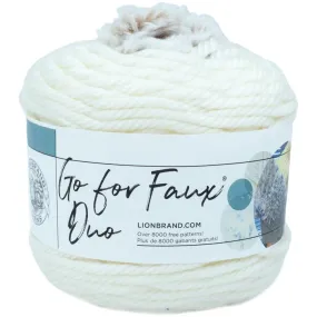 Lion Brand Go For Faux Duo Yarn - Cream/Chow Chow 200g*