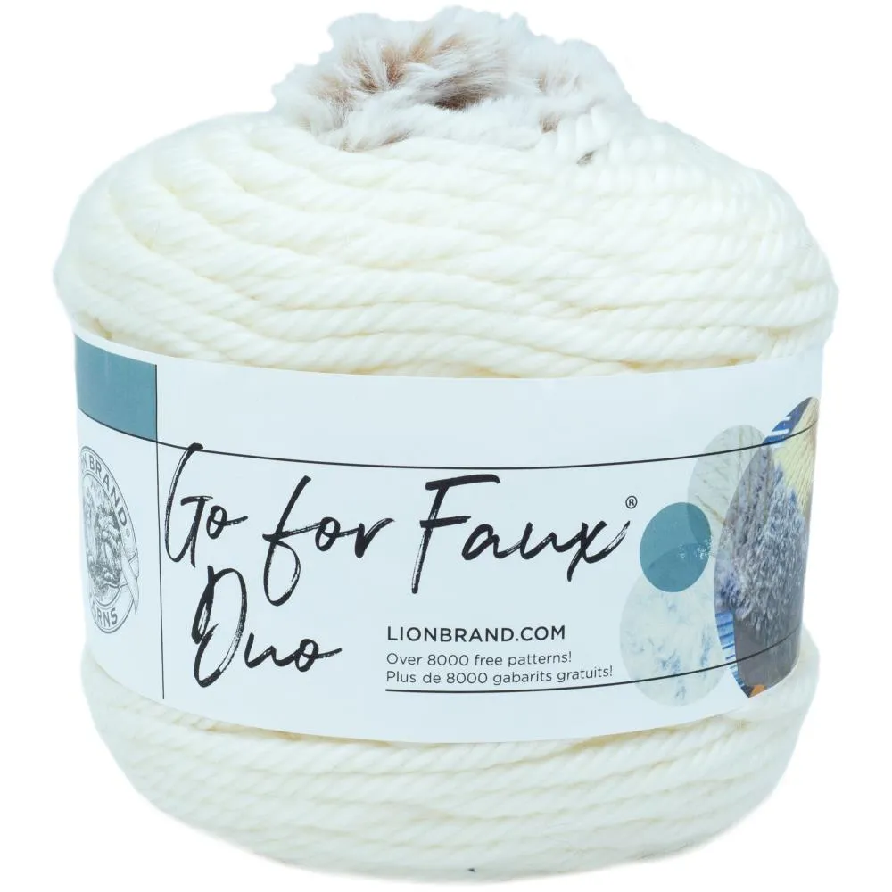 Lion Brand Go For Faux Duo Yarn - Cream/Chow Chow 200g*