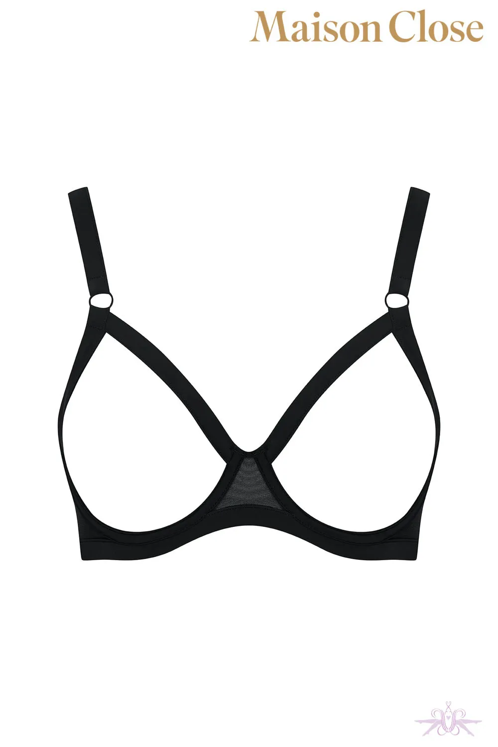 Maison Close Pure Tentation Black Naked Breast Bra