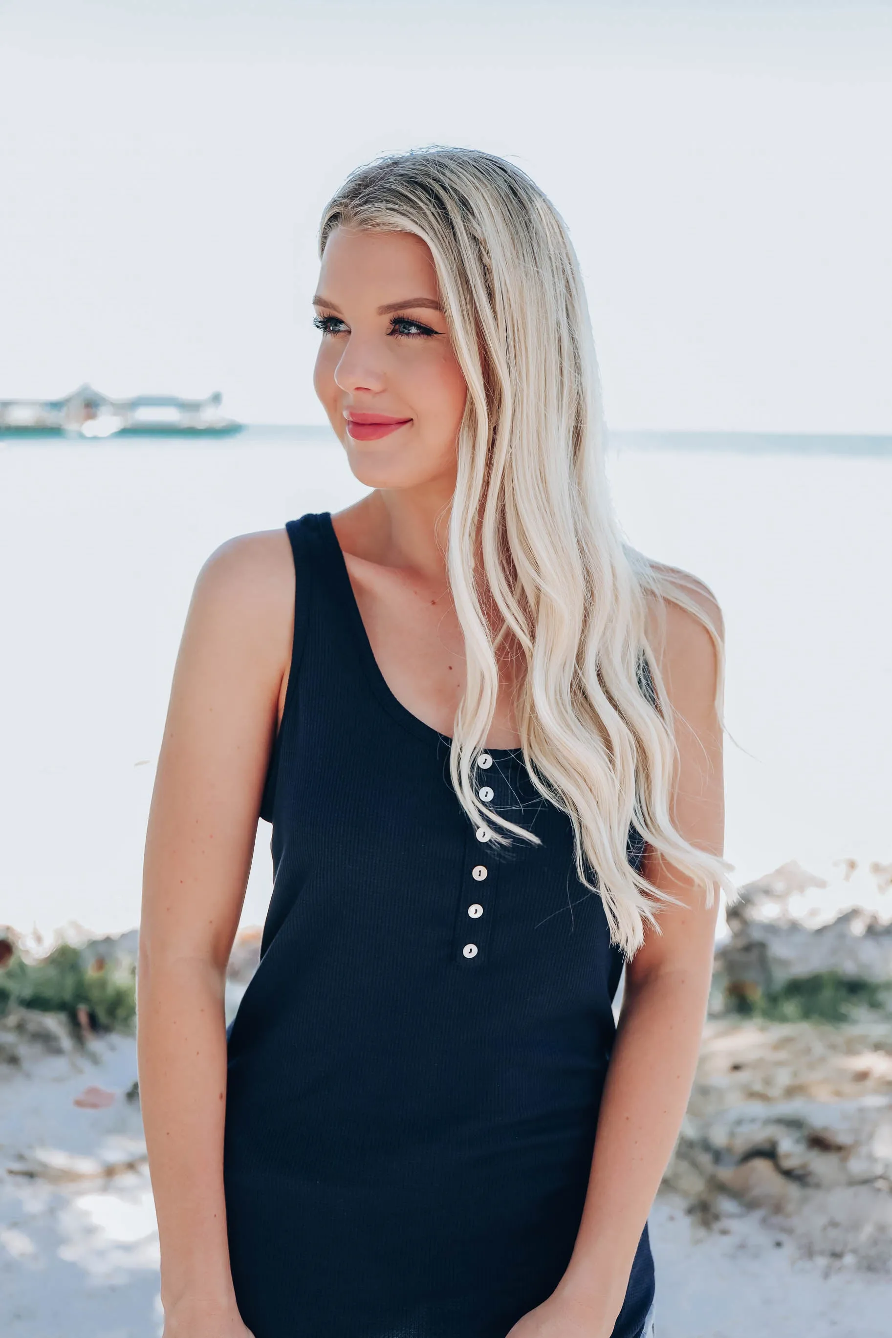 Malibu Coast Tank Top - Navy