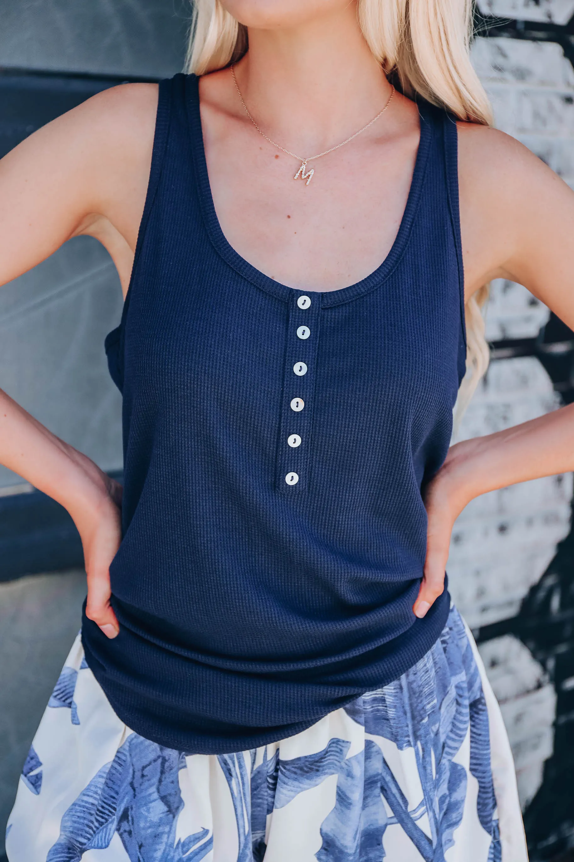 Malibu Coast Tank Top - Navy