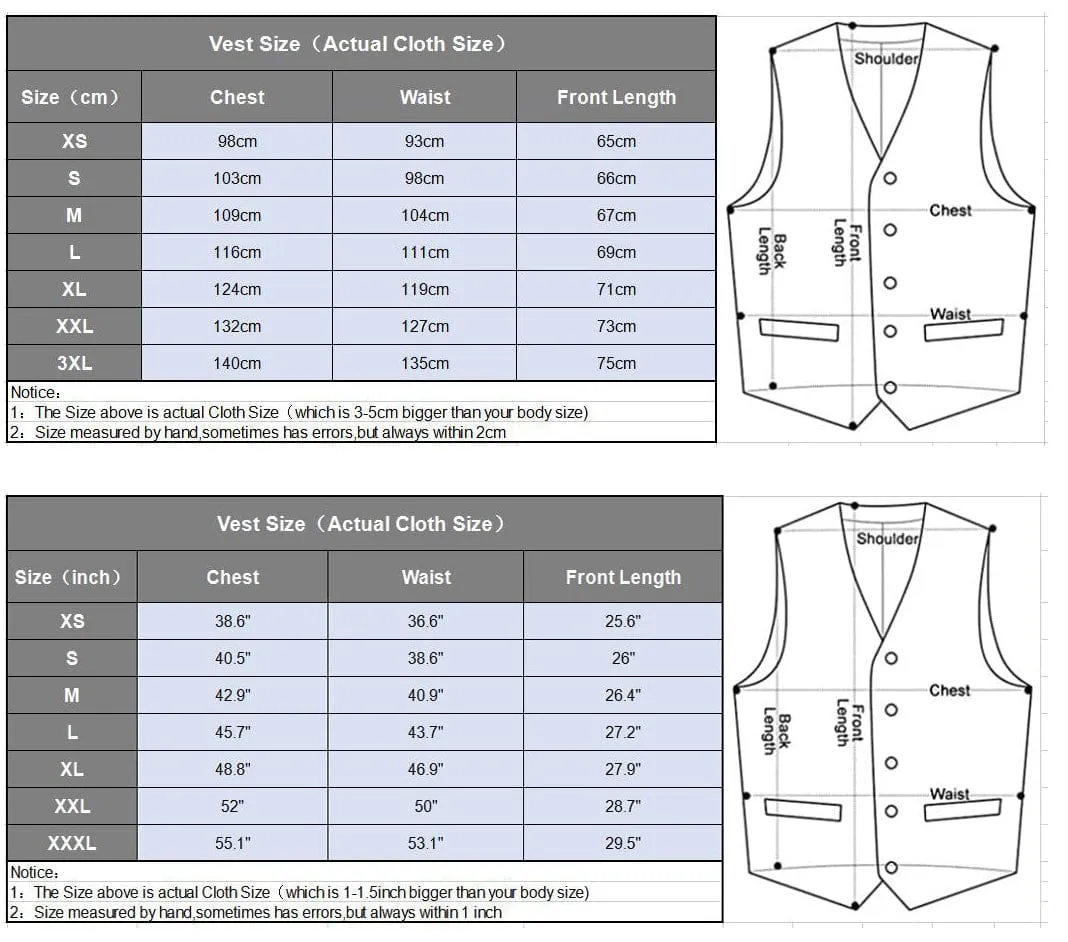 Men Formal V Neck Vest 5 Buttons Plaid Waistcoat