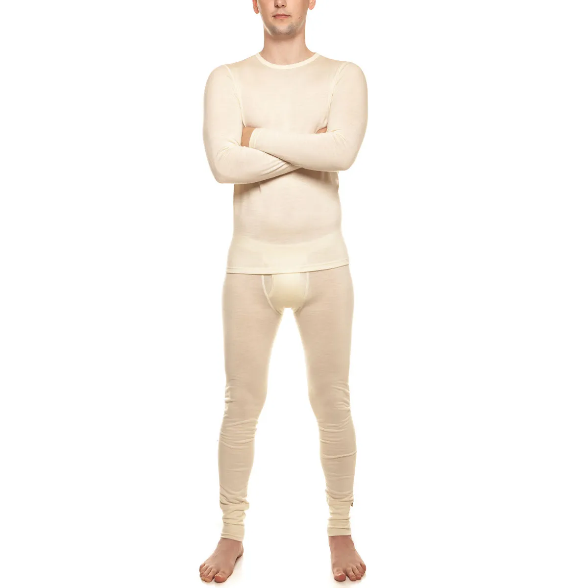 Men's 160 Long Sleeve & Bottom 2-Piece Natural