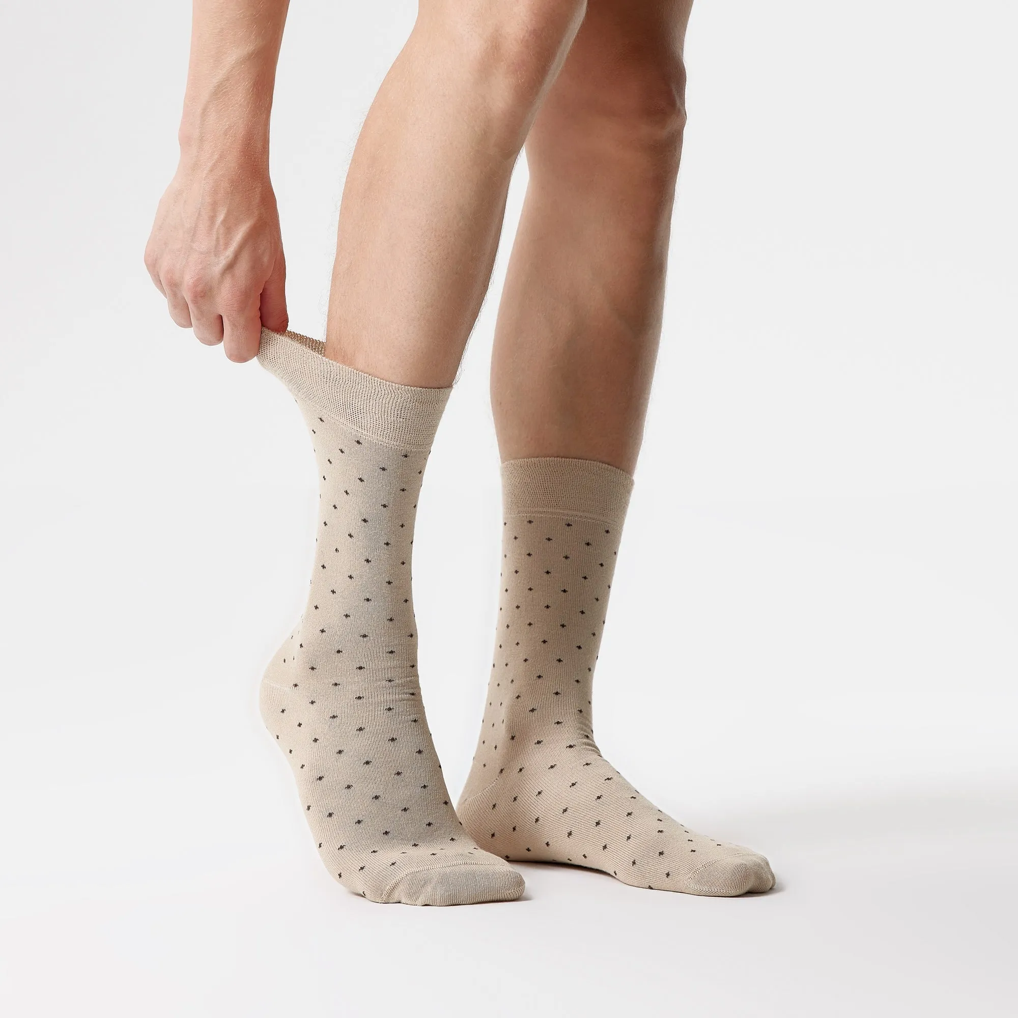 Men’s Bamboo Dress Socks - Dotted Design, 1/3/5 Pairs