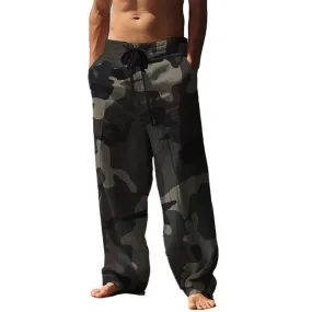 Men's Casual Simple Printed Trousers 70627579YM