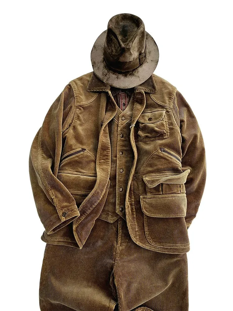 Men's Corduroy Safari Jacket Camel