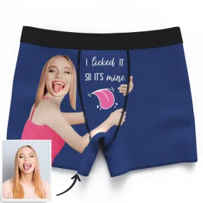 Men's Custom Face On Boxer Shorts I licked IT
SO IT'S mine