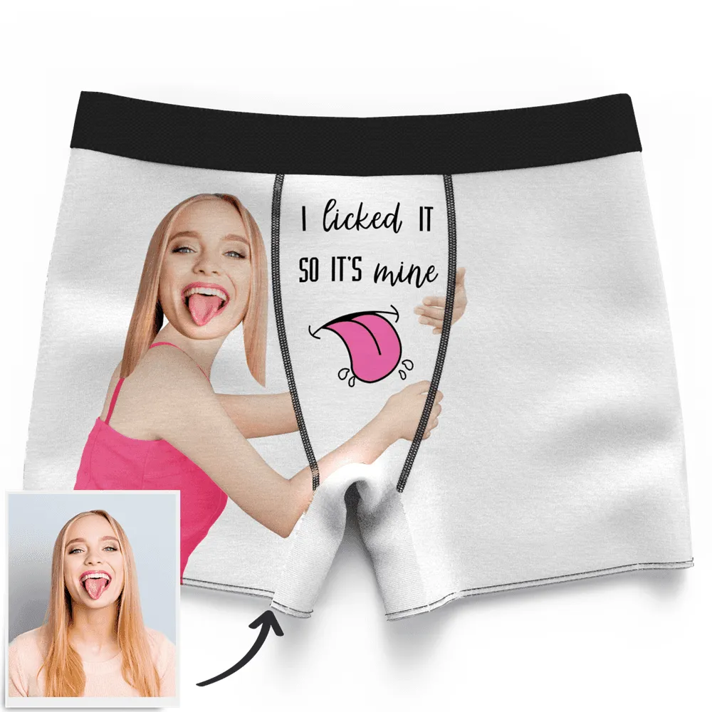 Men's Custom Face On Boxer Shorts I licked IT
SO IT'S mine