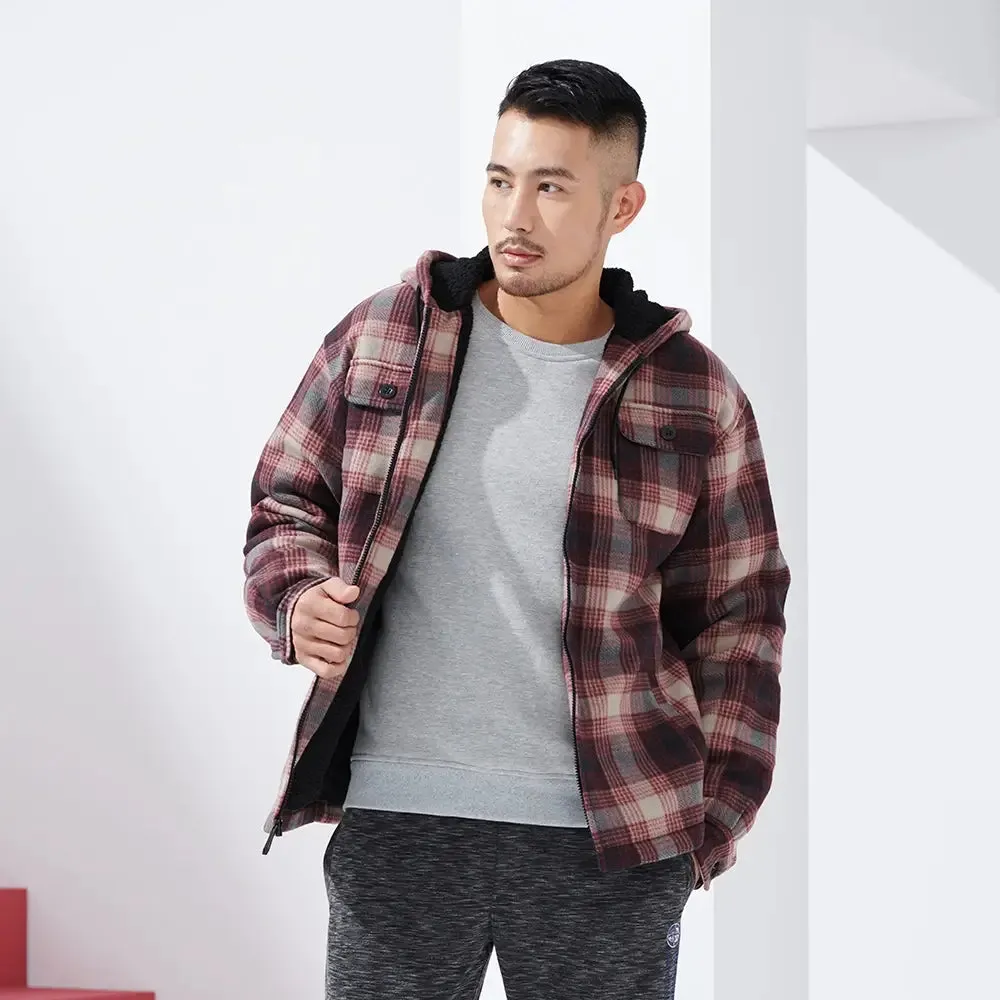 Men's Plaid Sherpa Lined Flannel Jacket