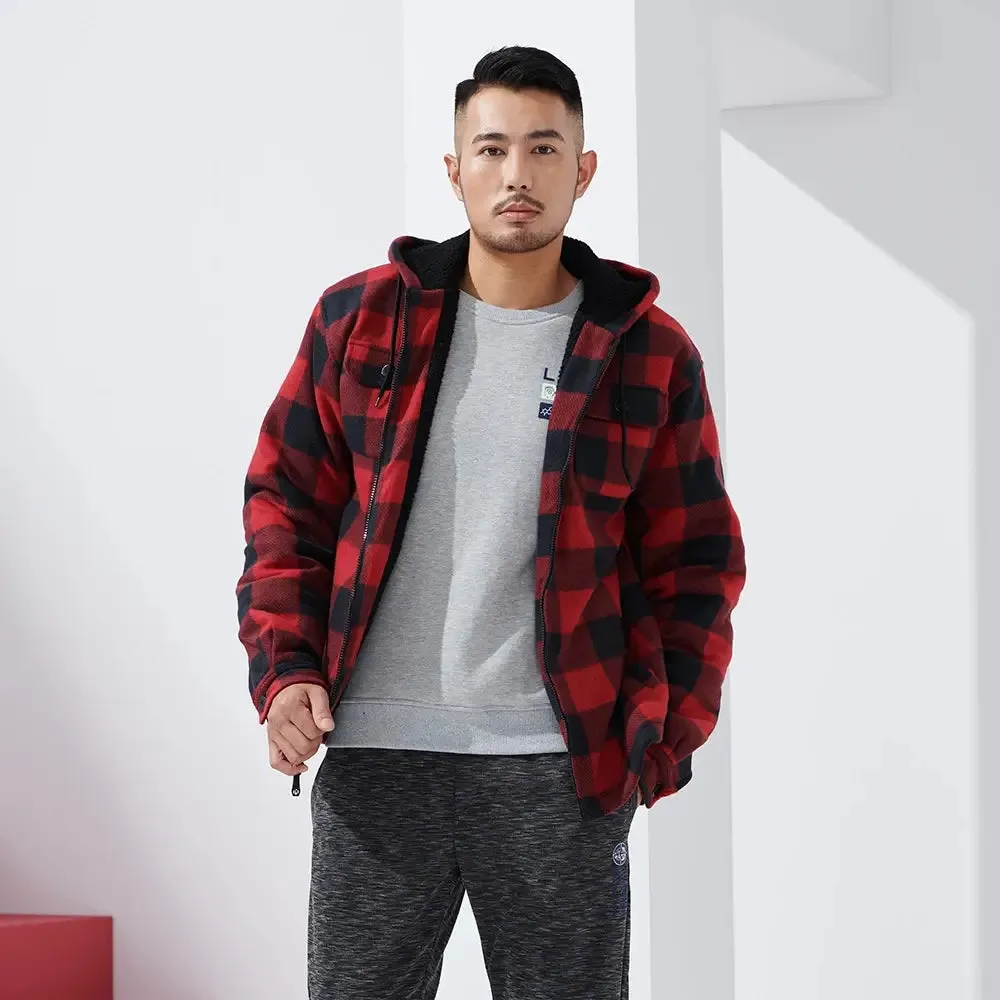 Men's Plaid Sherpa Lined Flannel Jacket