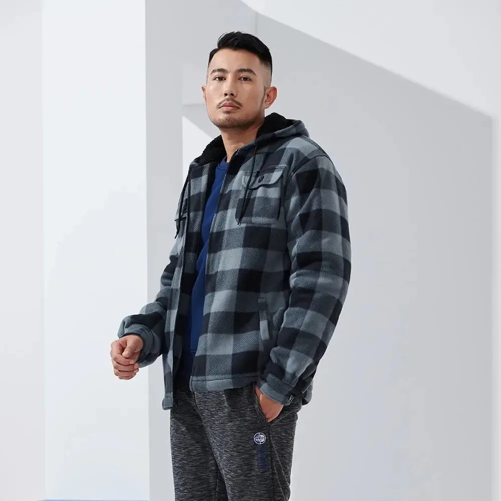 Men's Plaid Sherpa Lined Flannel Jacket