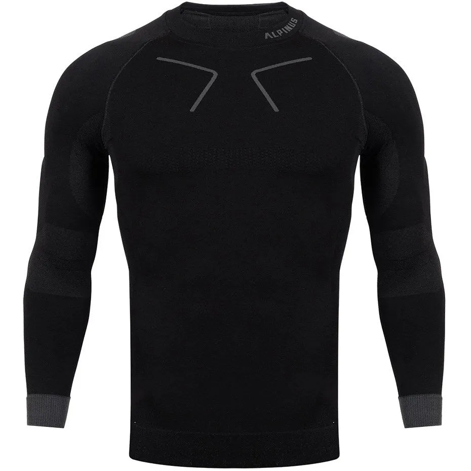 Men's Thermoactive Sweatshirt Alpinus Tactical Base Layer Black-Gray Gt43219