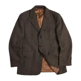 Men's Tweed Suit Jacket Safari Style Blazer - Classic and Elegant