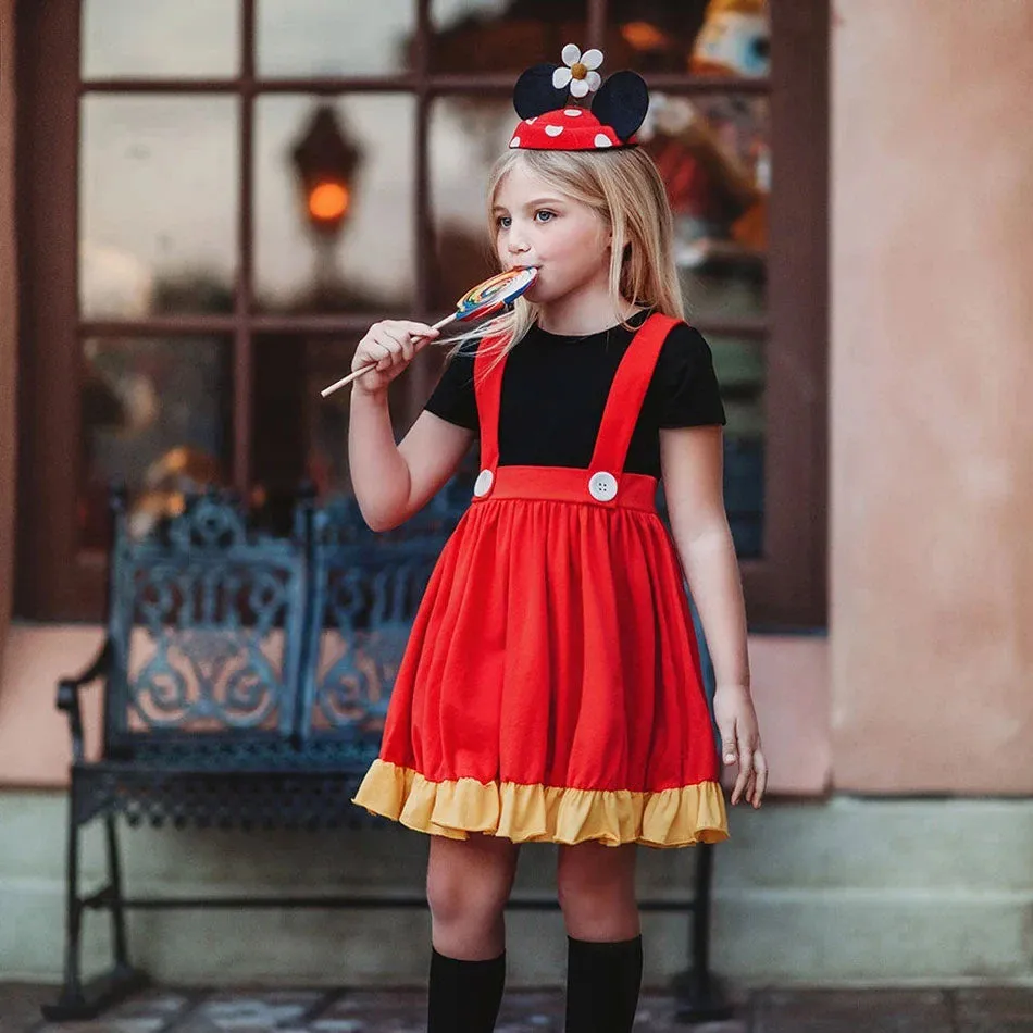 Mickey Mouse Suspenders Mouse Girl's Character Dress