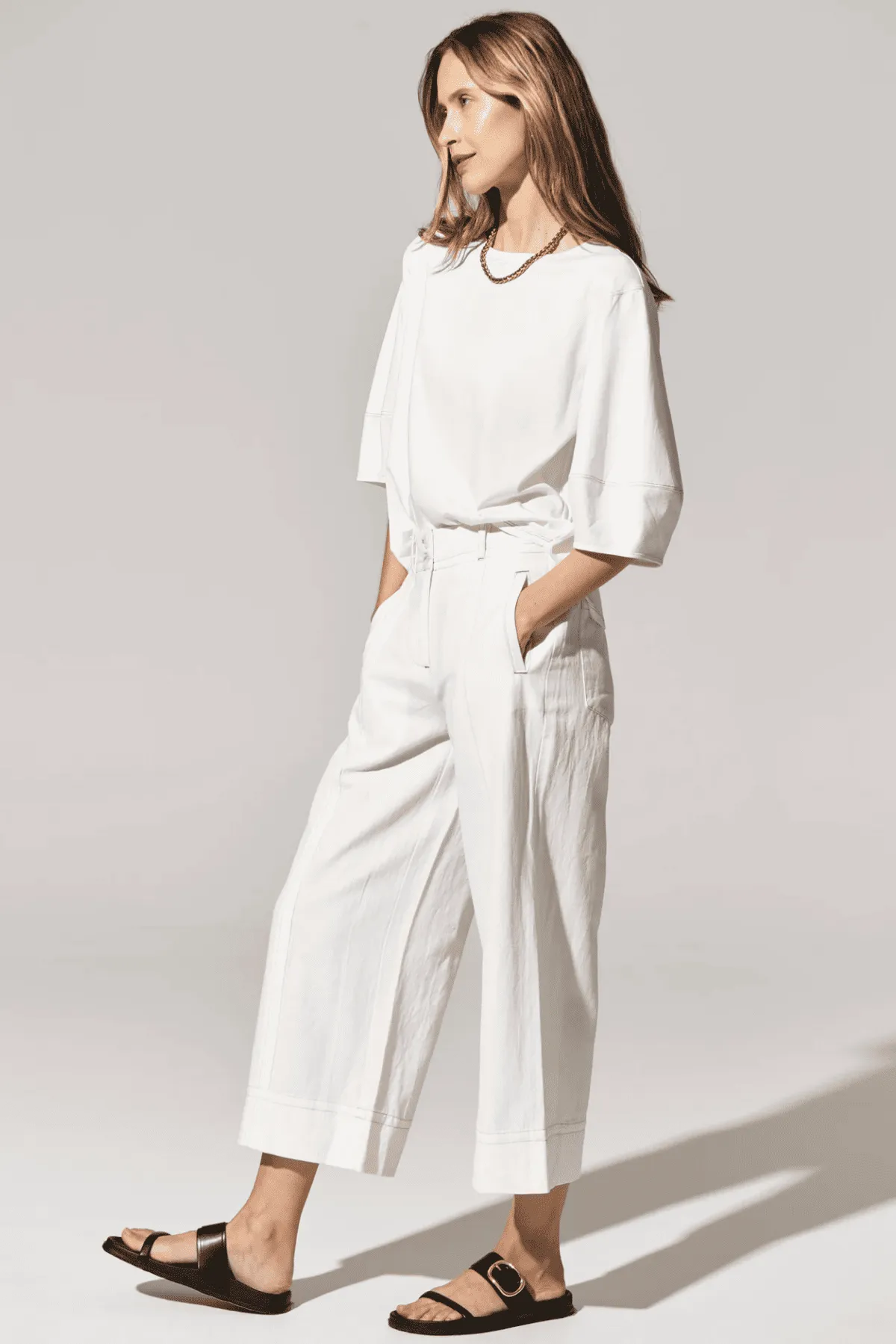 MILEY CROP PANT WHITE