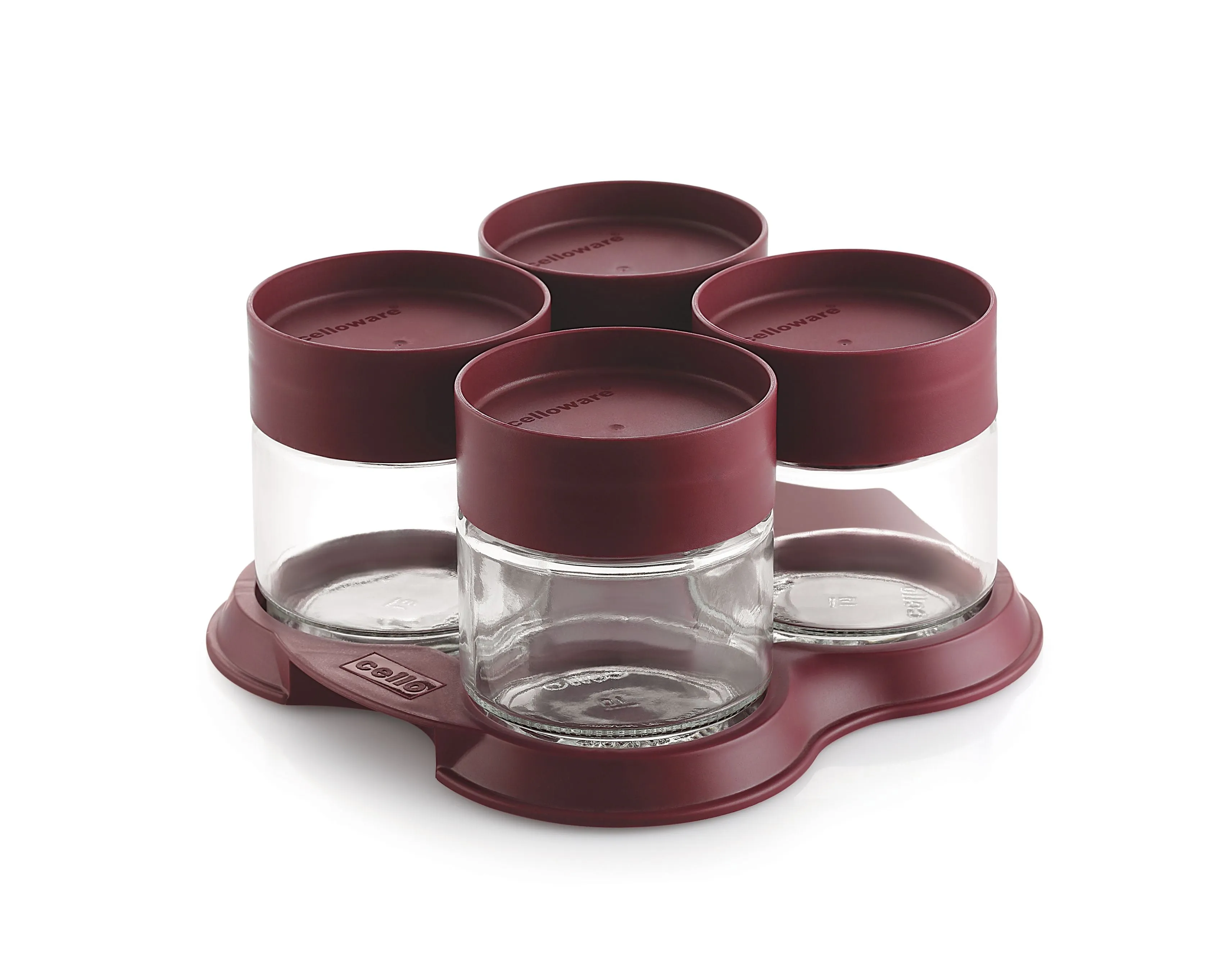 Modustack Glassy Set of 4 with Tray Gift Set