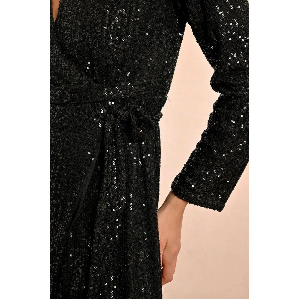 Molly Bracken Sequin Wrap Dress