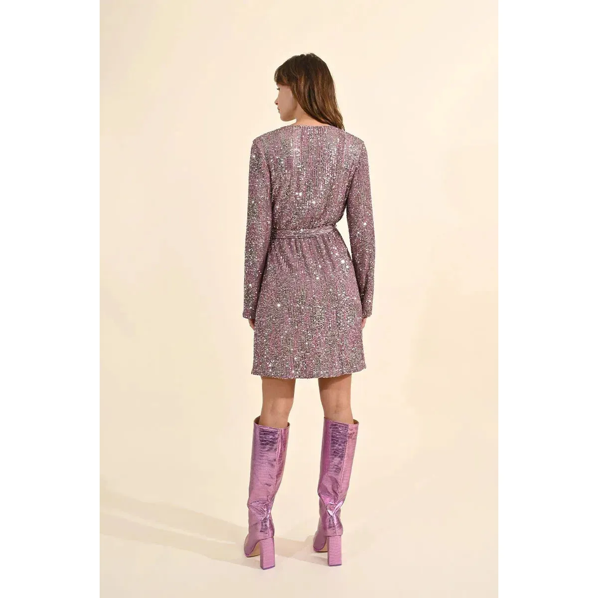 Molly Bracken Sequin Wrap Dress