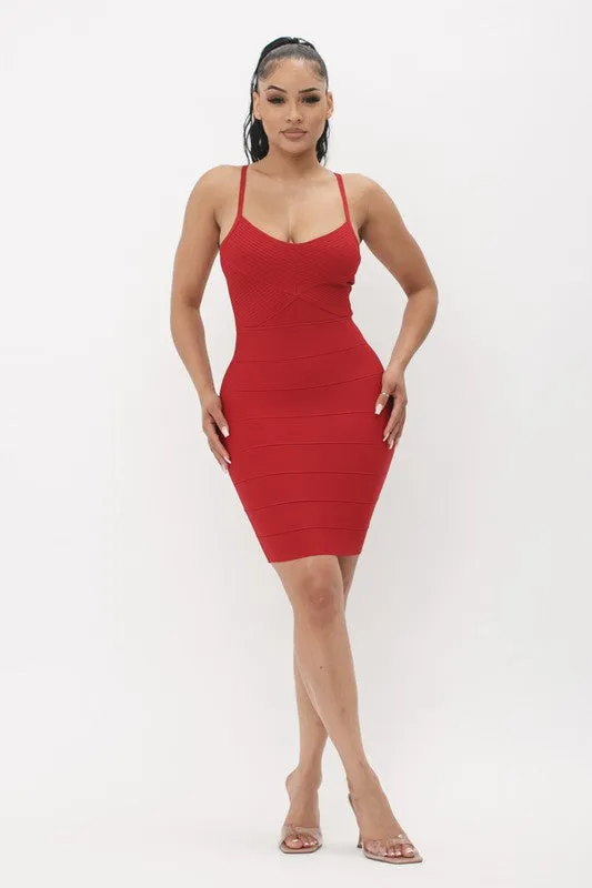 Nicki Bandage Dress (Red)