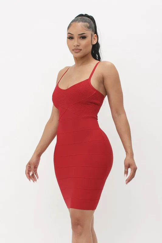 Nicki Bandage Dress (Red)