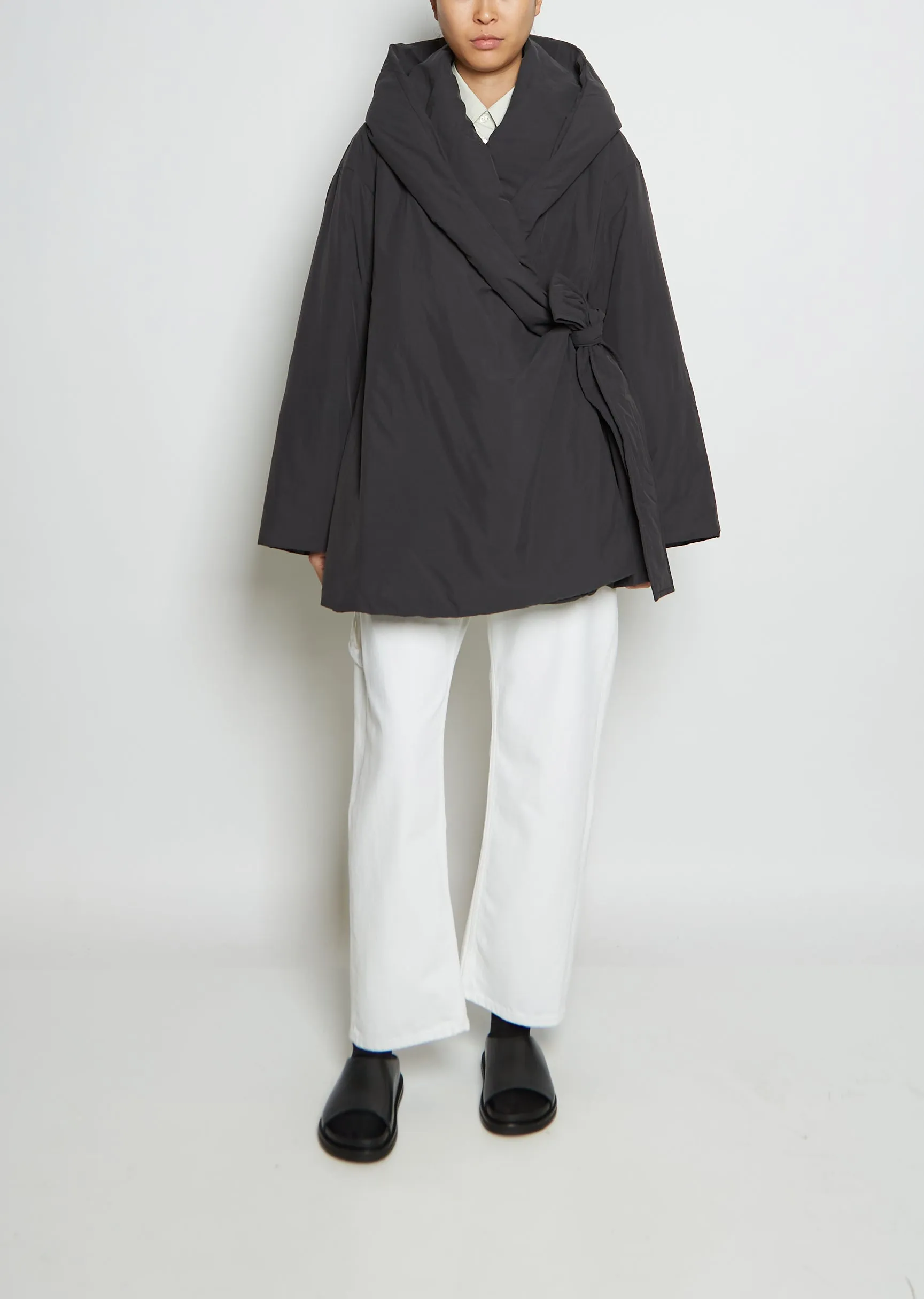 Nile Padded Eco-Down Wrap Coat