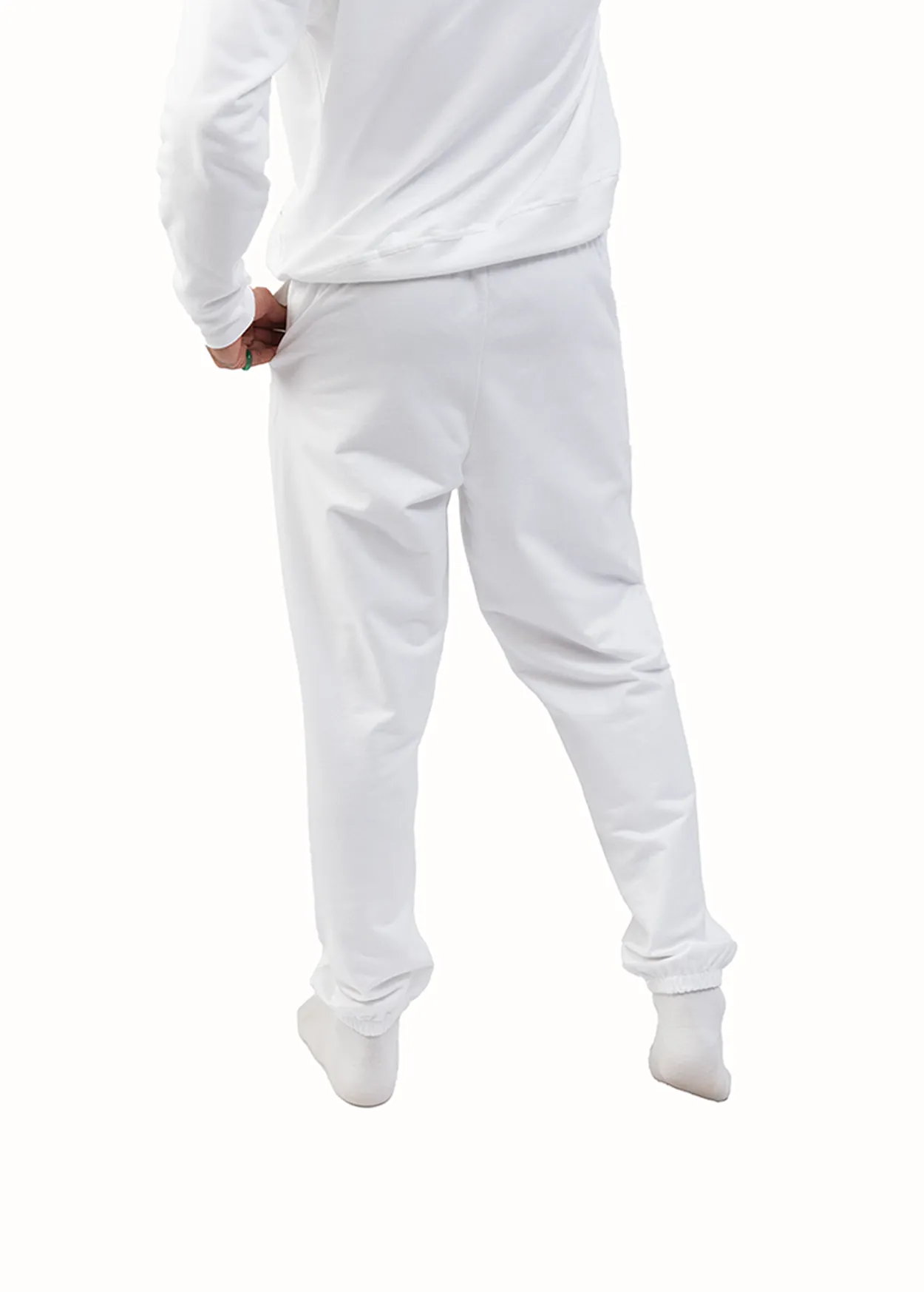 Organic Cotton Cuffed Sweatpant Unisex - Snow⁠