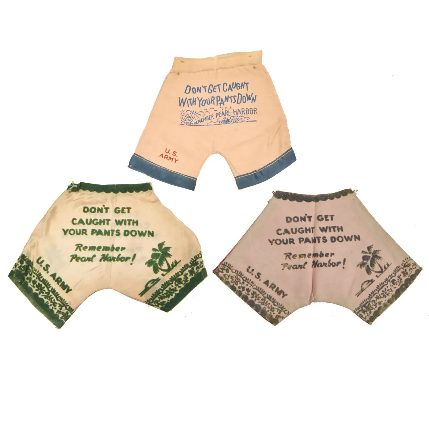 Original Collection of WWII U.S. Pearl Harbor Commemorative Miniature Ladies Underwear