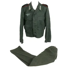 Original Rare German WWII Heer Army Don Cossack Foreign Volunteer M44 Field Grey Wool Uniform Tunic with Trousers