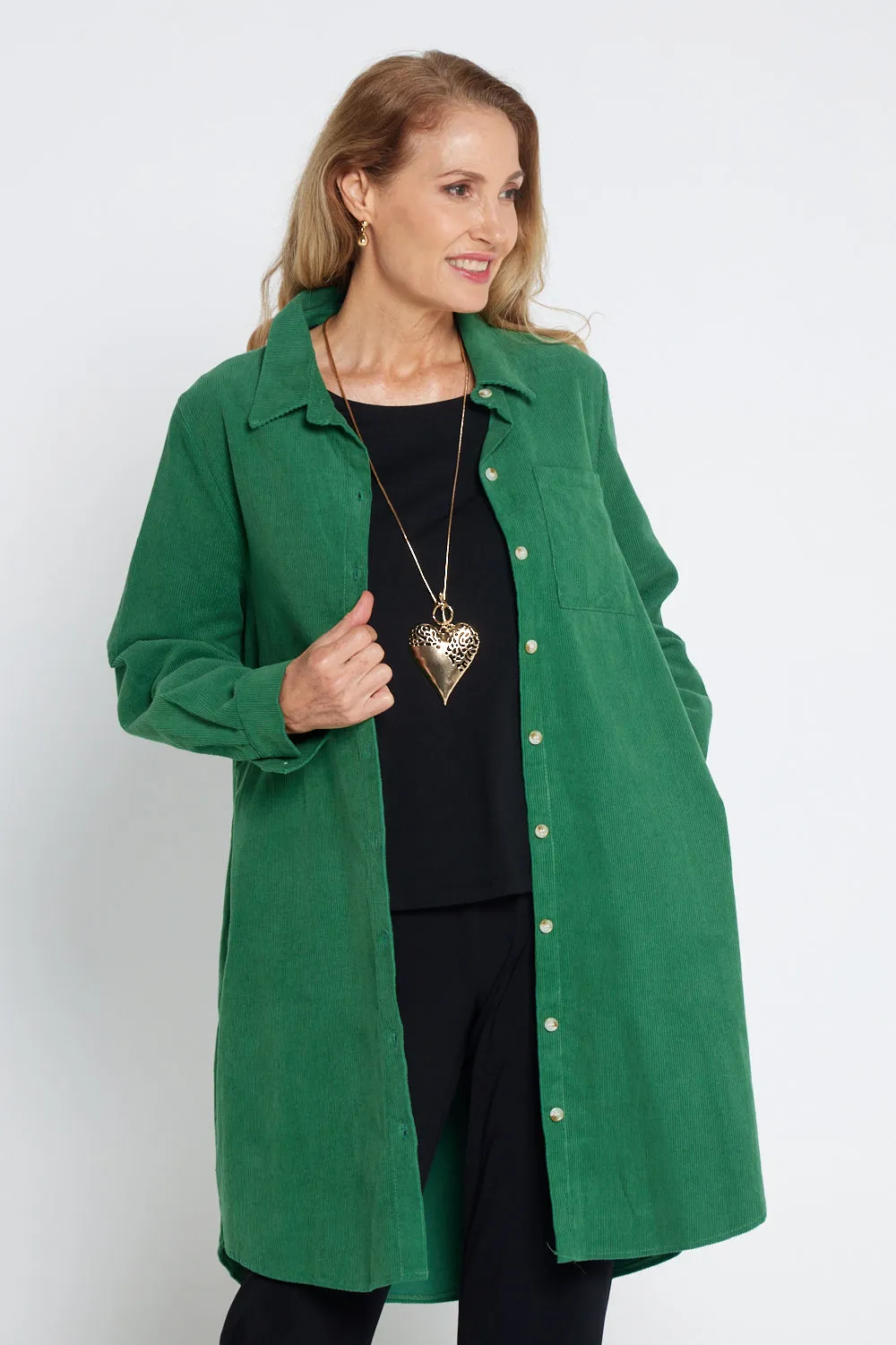 Parvati Corduroy Overshirt - Green