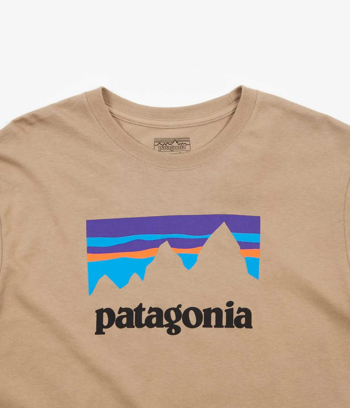 Patagonia Shop Sticker Long Sleeve T-Shirt - Mojave Khaki