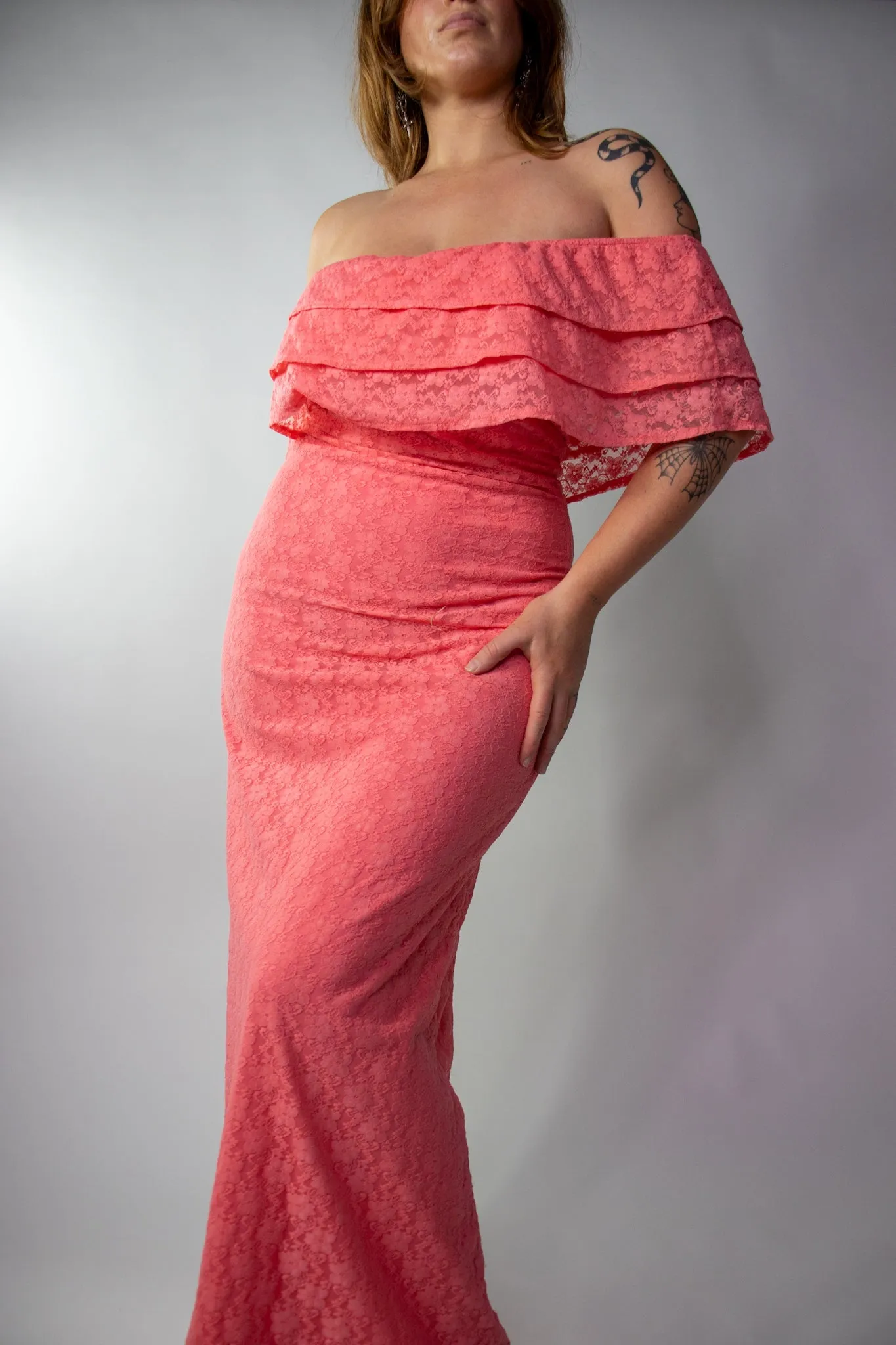 Peachy Lace Maxi