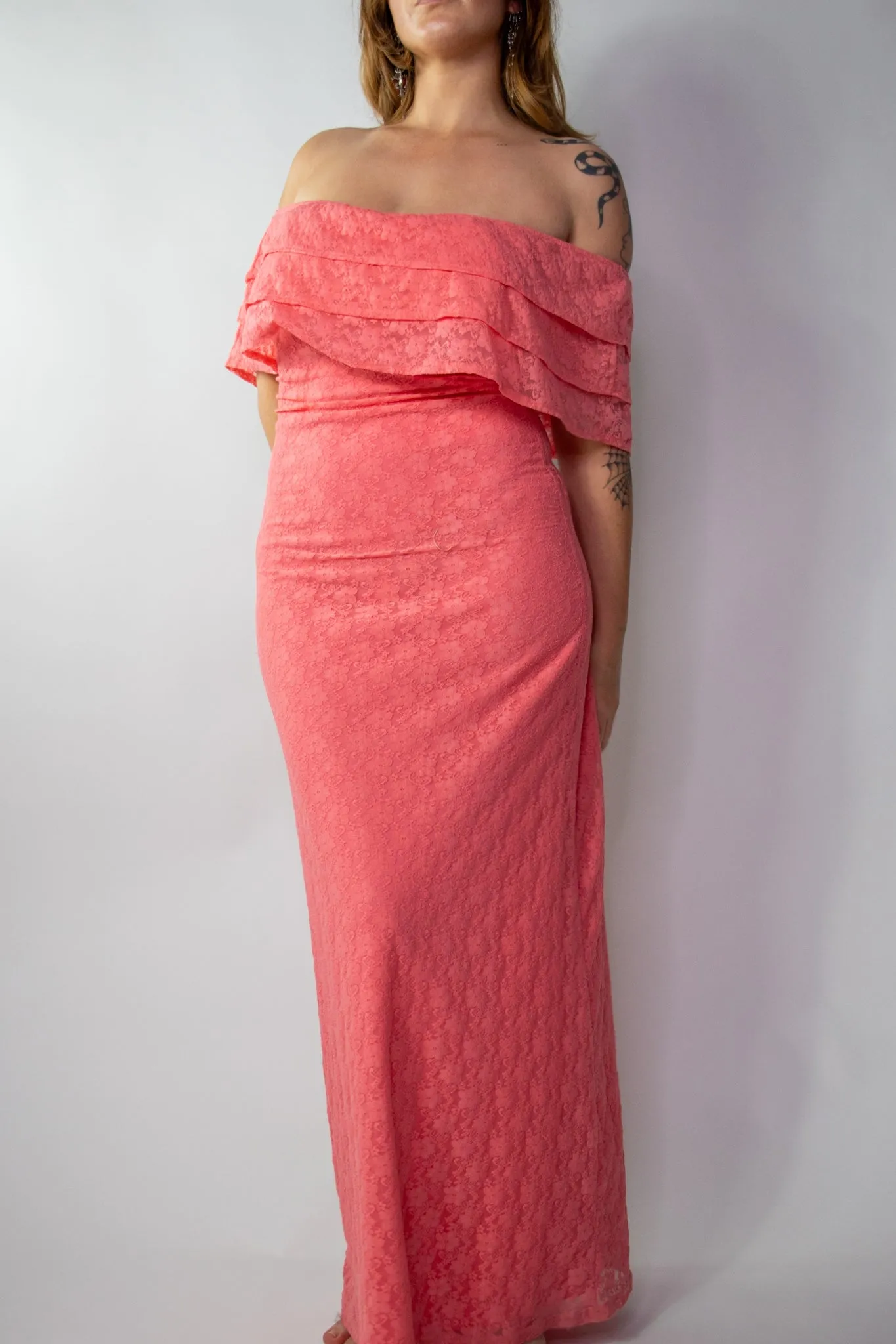 Peachy Lace Maxi