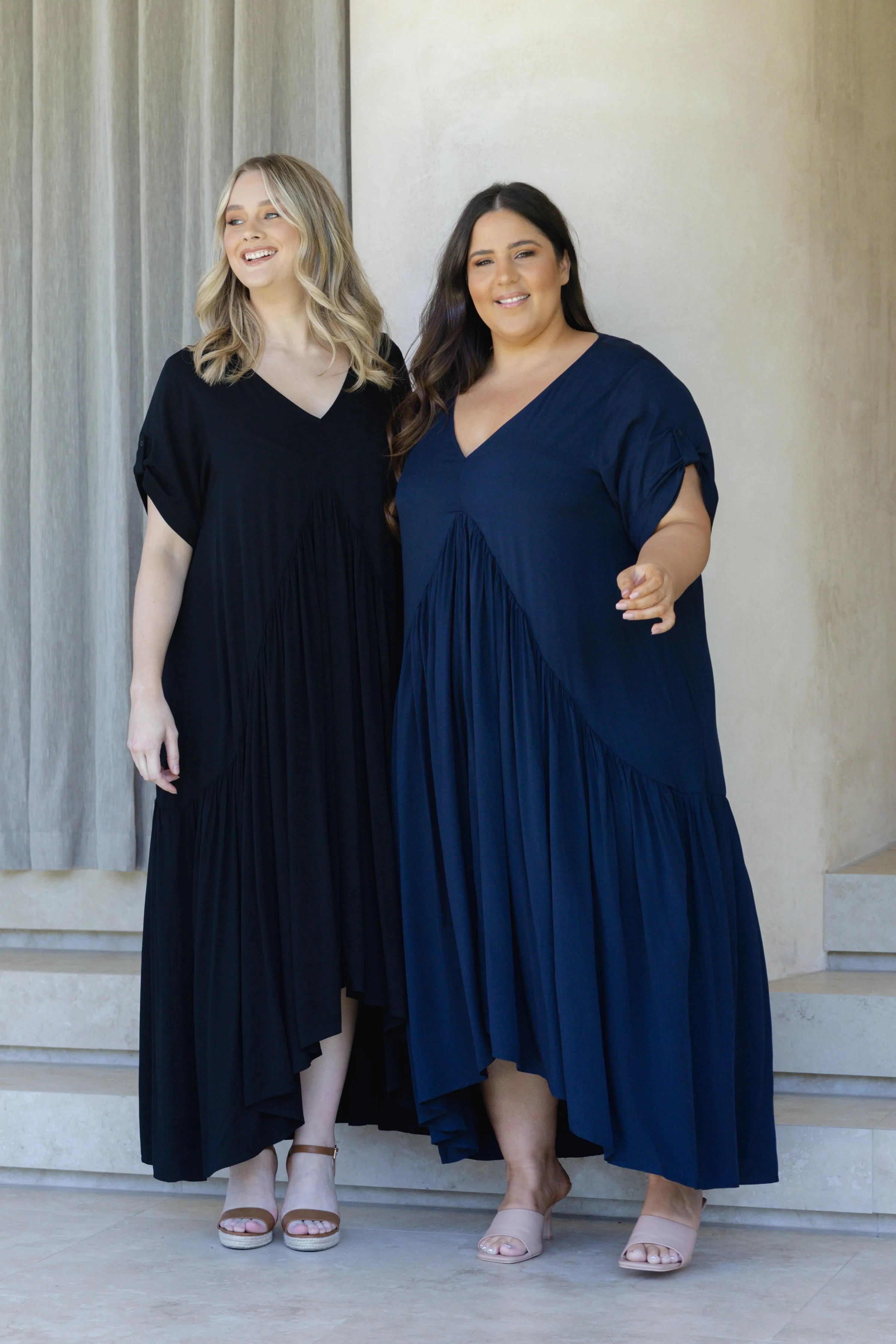 Peak Maxi Dress | Navy