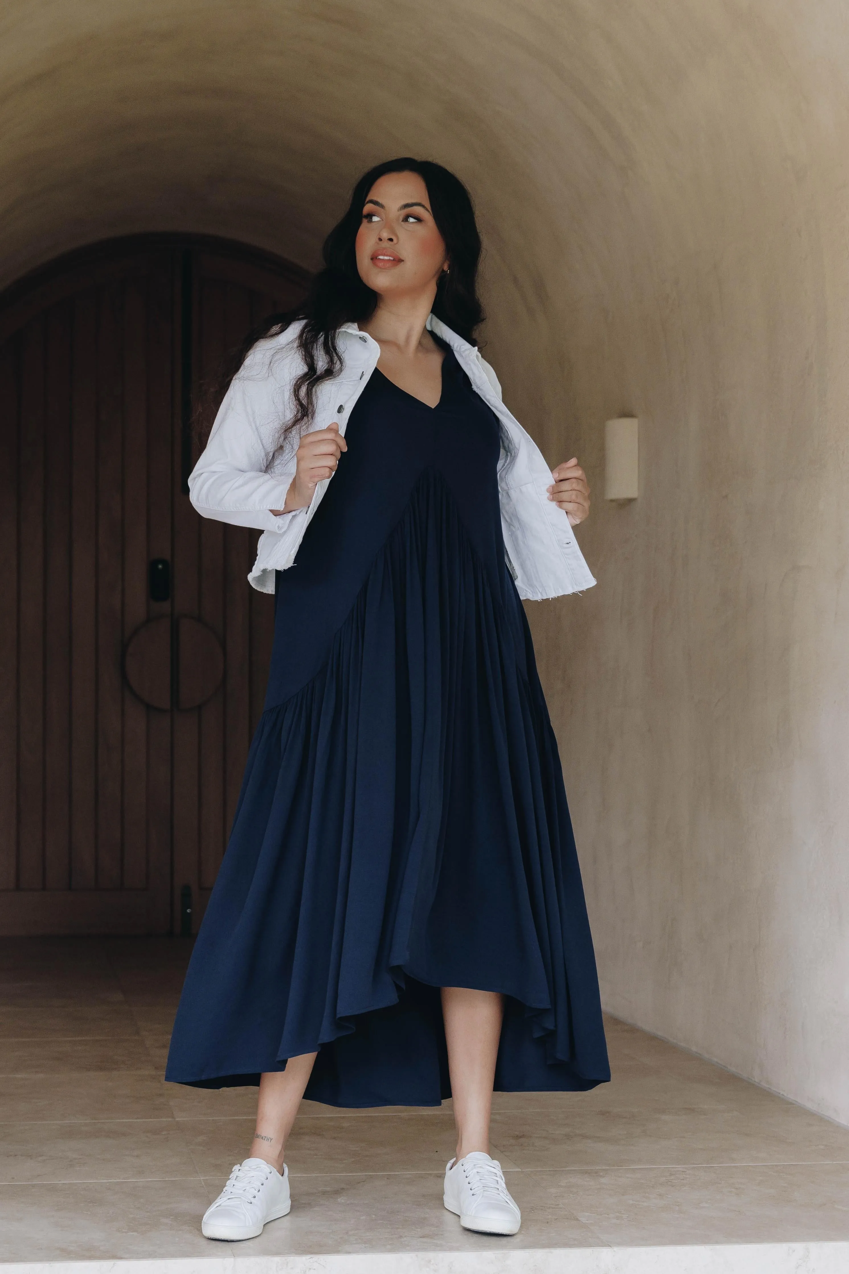 Peak Maxi Dress | Navy