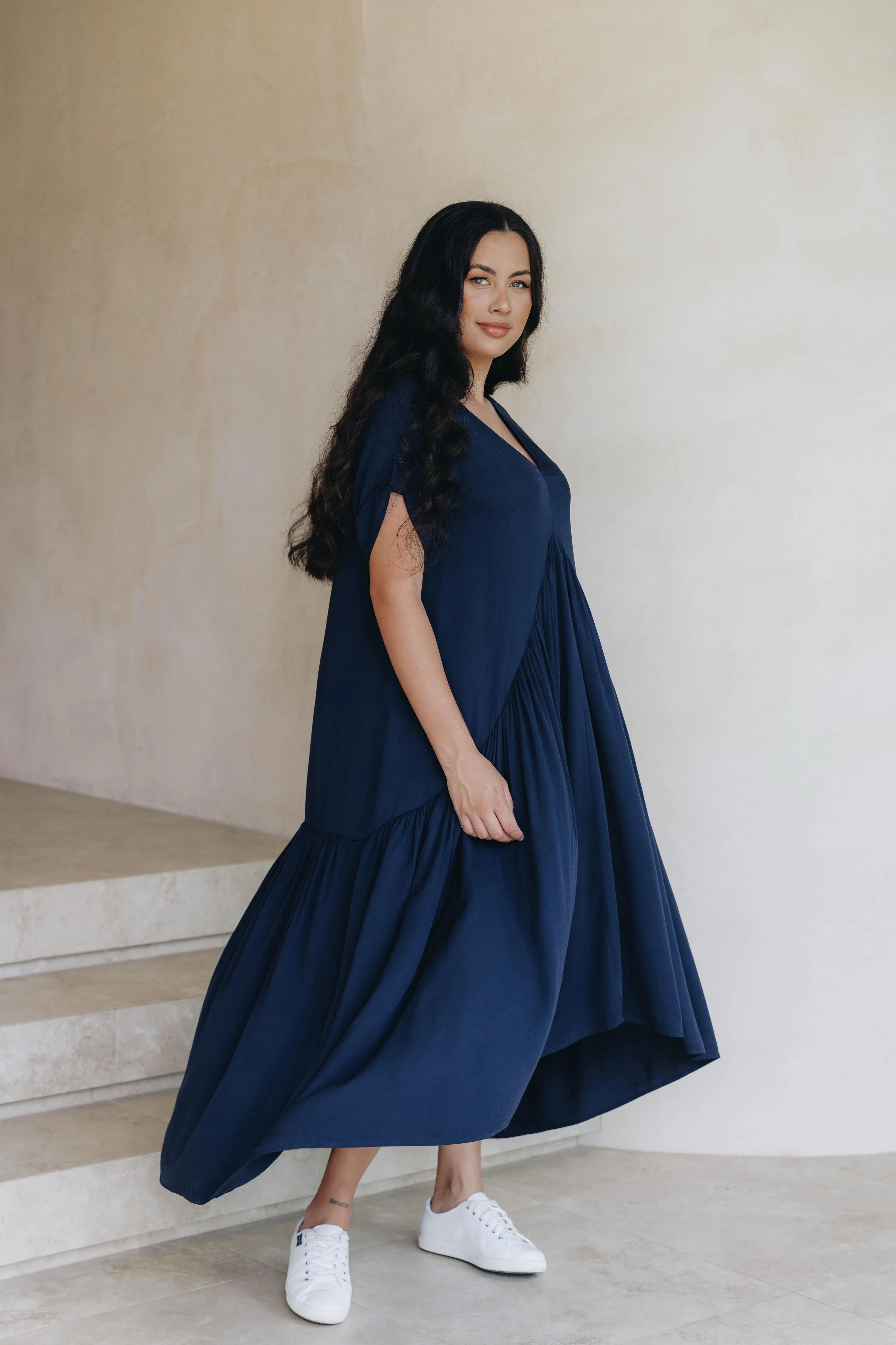 Peak Maxi Dress | Navy