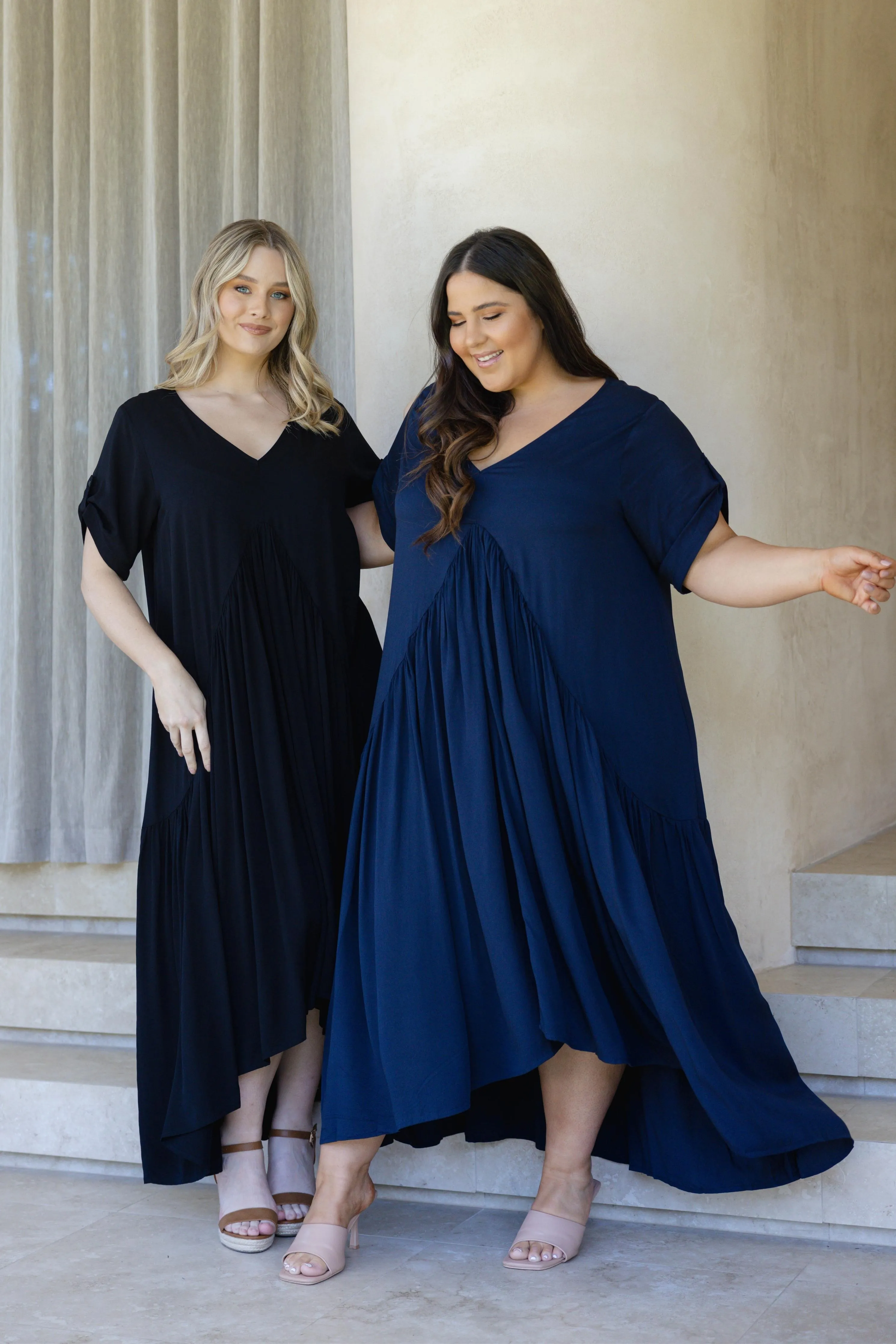 Peak Maxi Dress | Navy