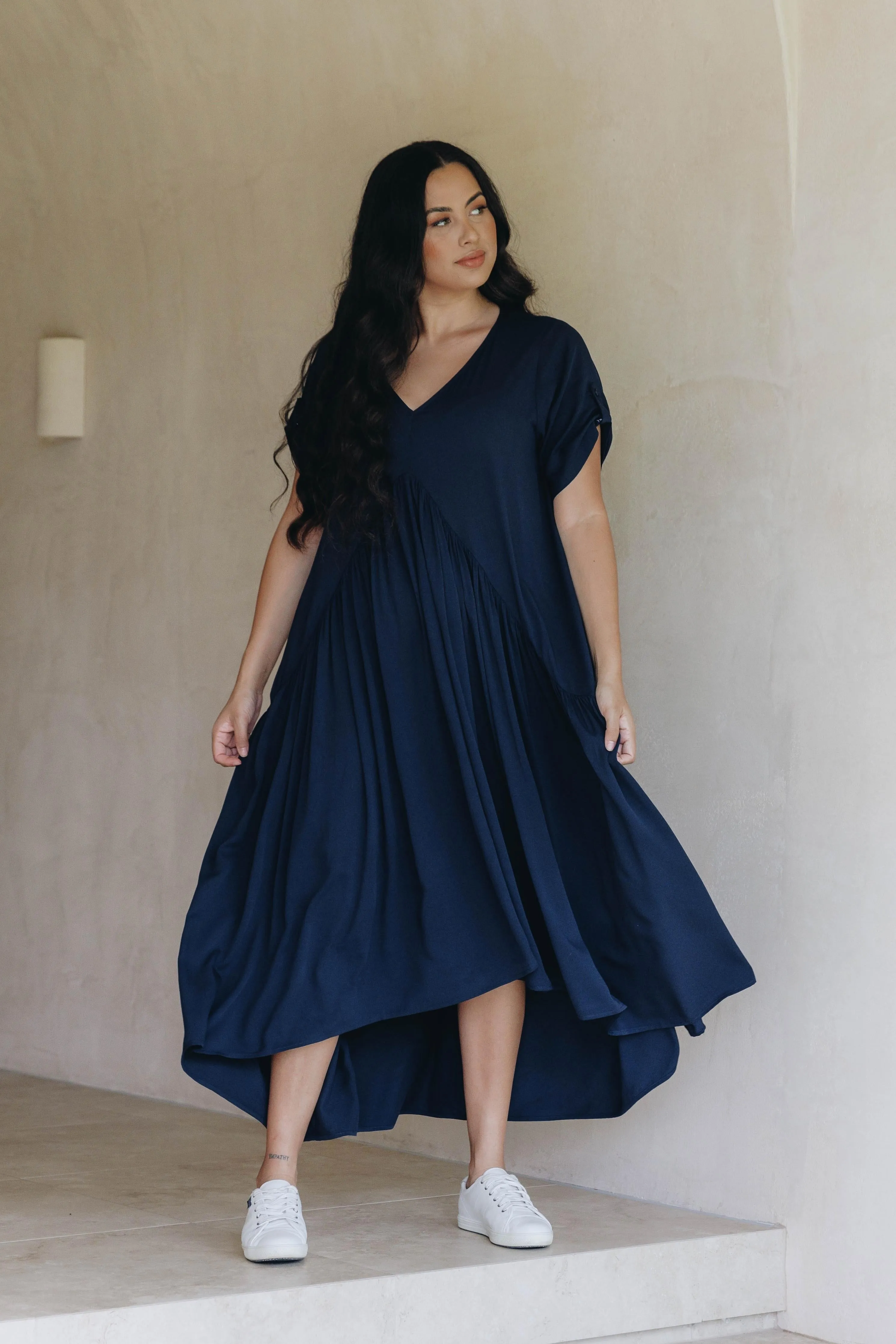 Peak Maxi Dress | Navy