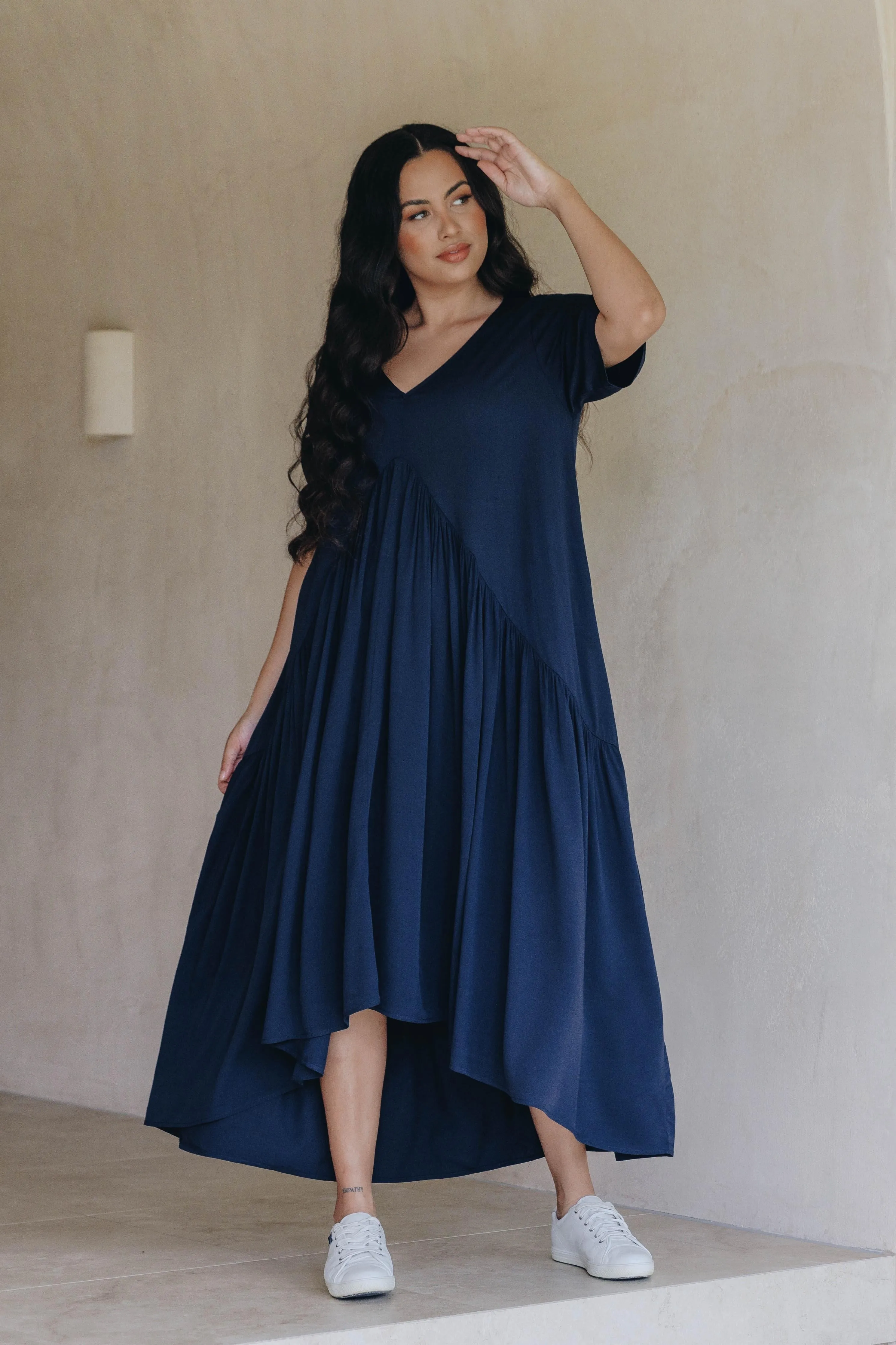 Peak Maxi Dress | Navy