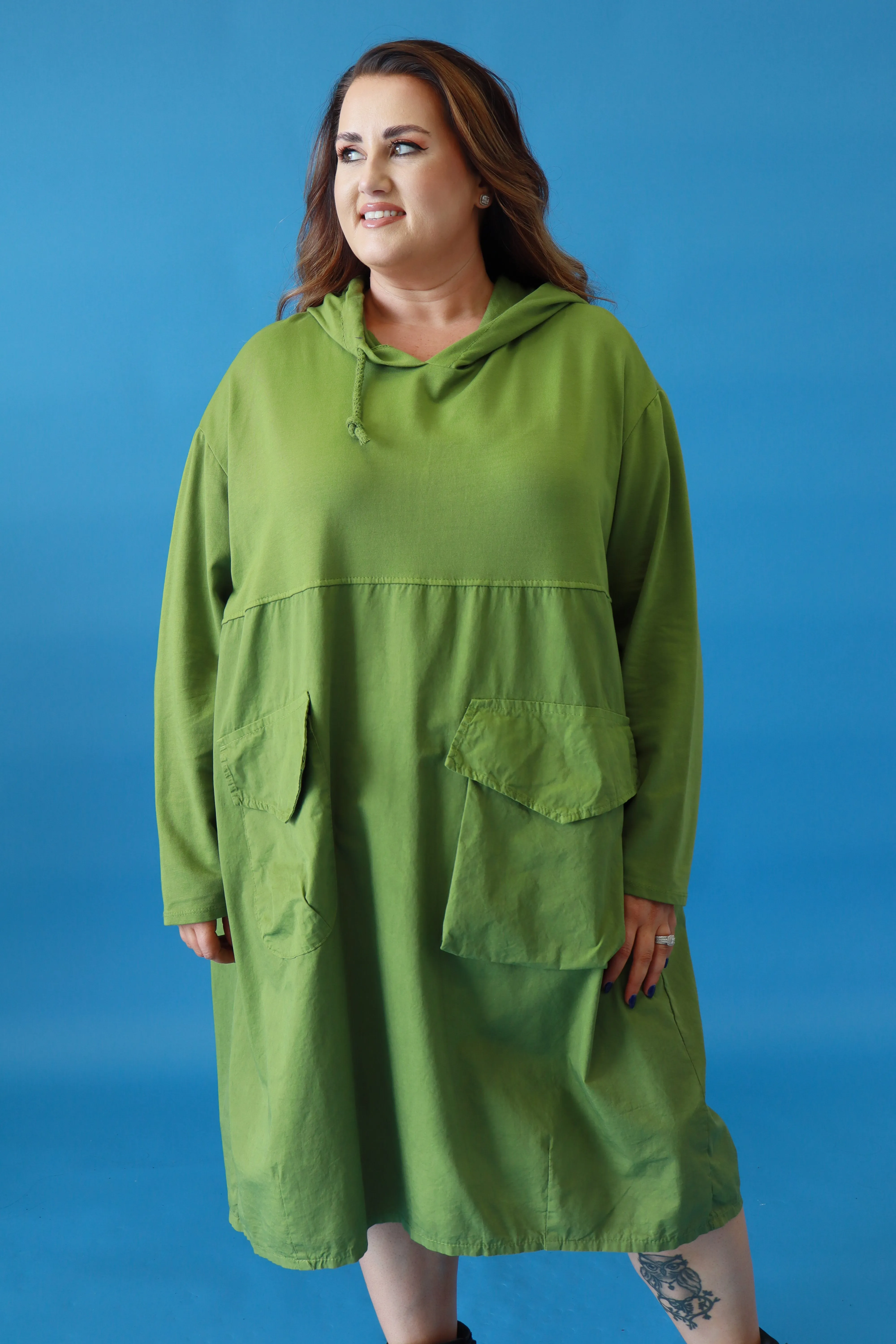 Philomena Cotton Dress in Green