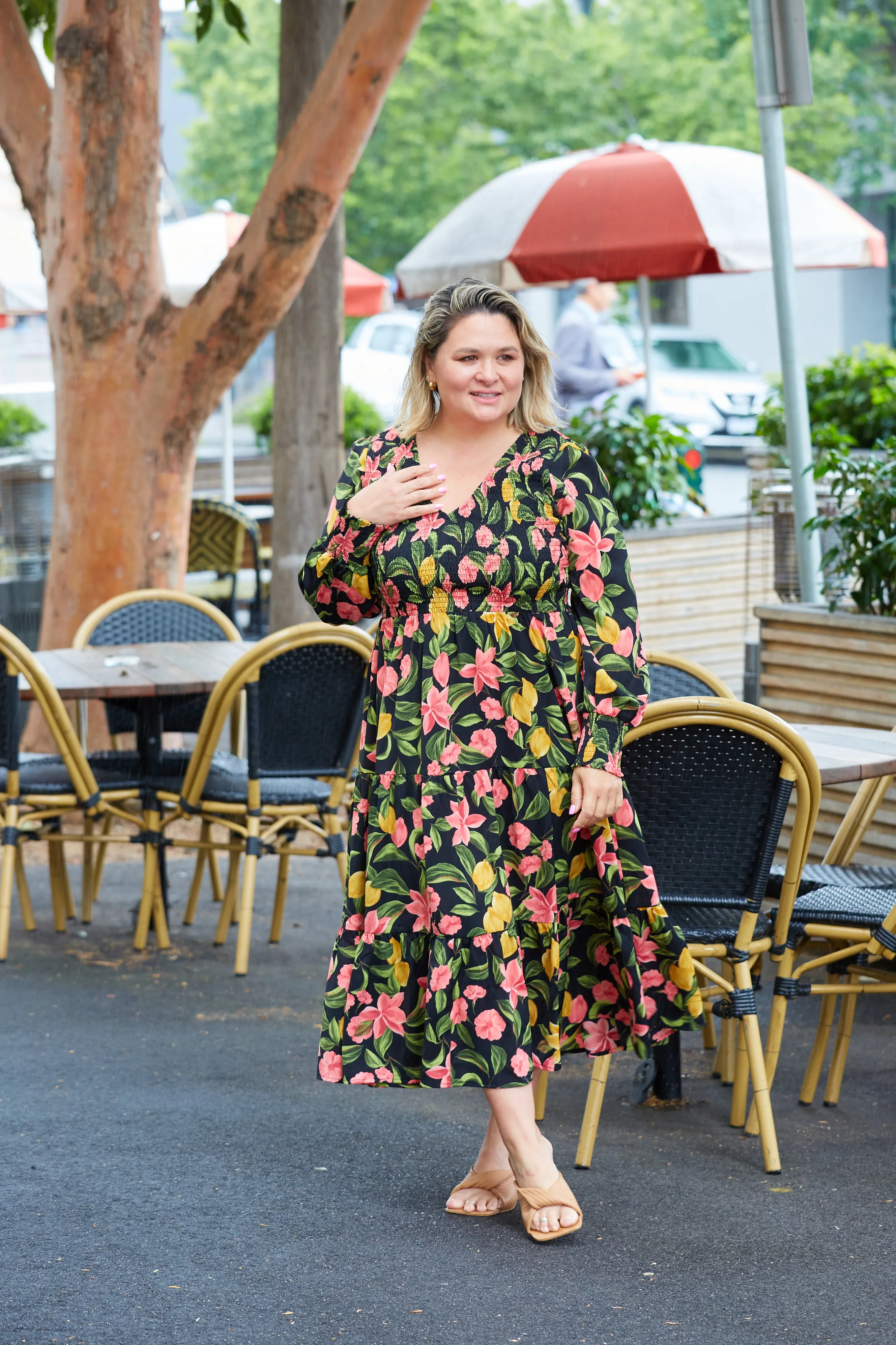 Phoenix Dress - Black Floral