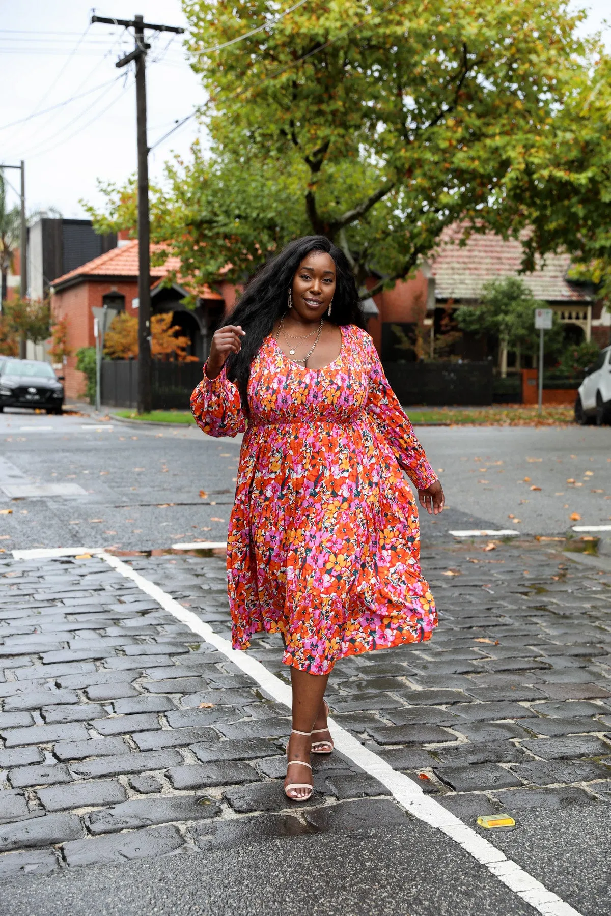 Phoenix Dress - Pink Floral