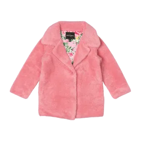 Pink Faux Sherpa Jacket