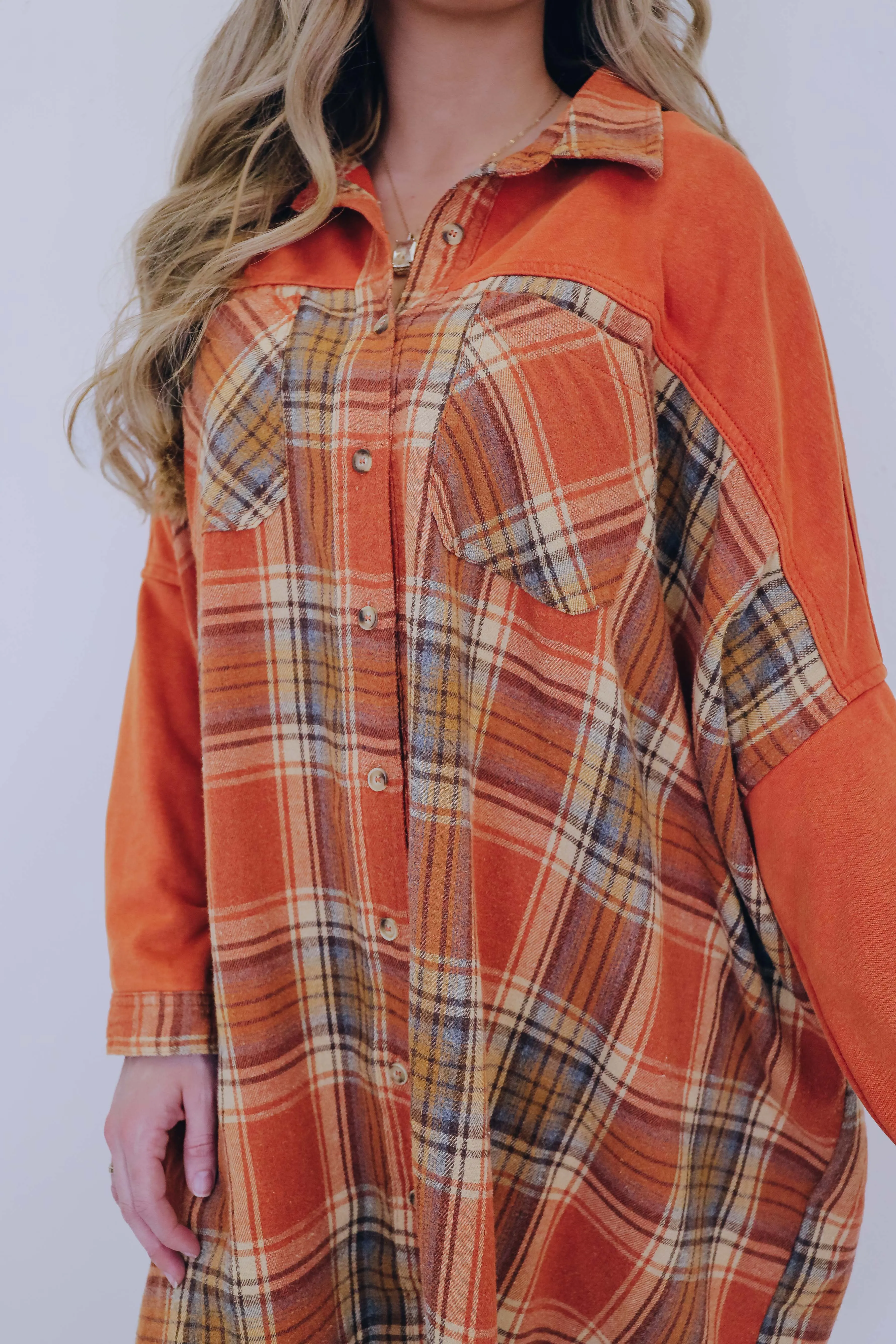 Playfully Plaid Longline Shacket