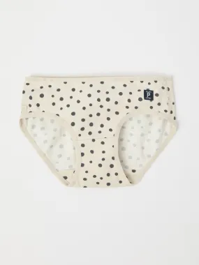 Polka Dot Print Girls Briefs