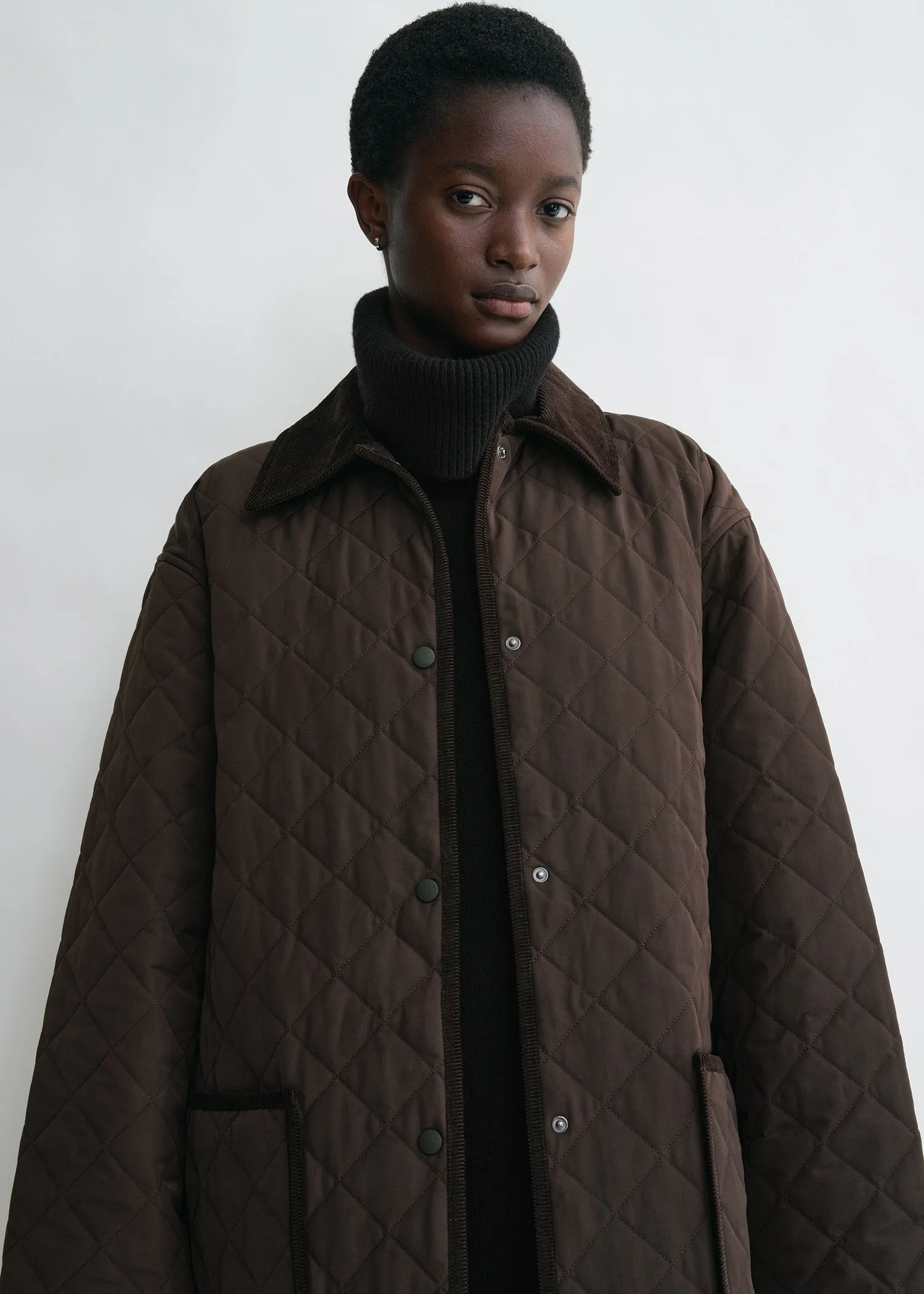 Quilted barn jacket espresso