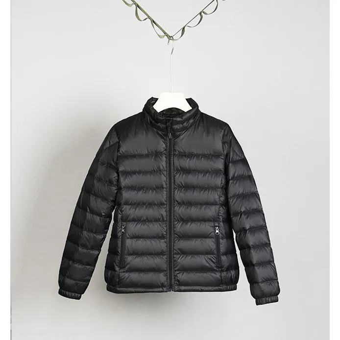 Quilted Cropped Lightweight Down Jacket