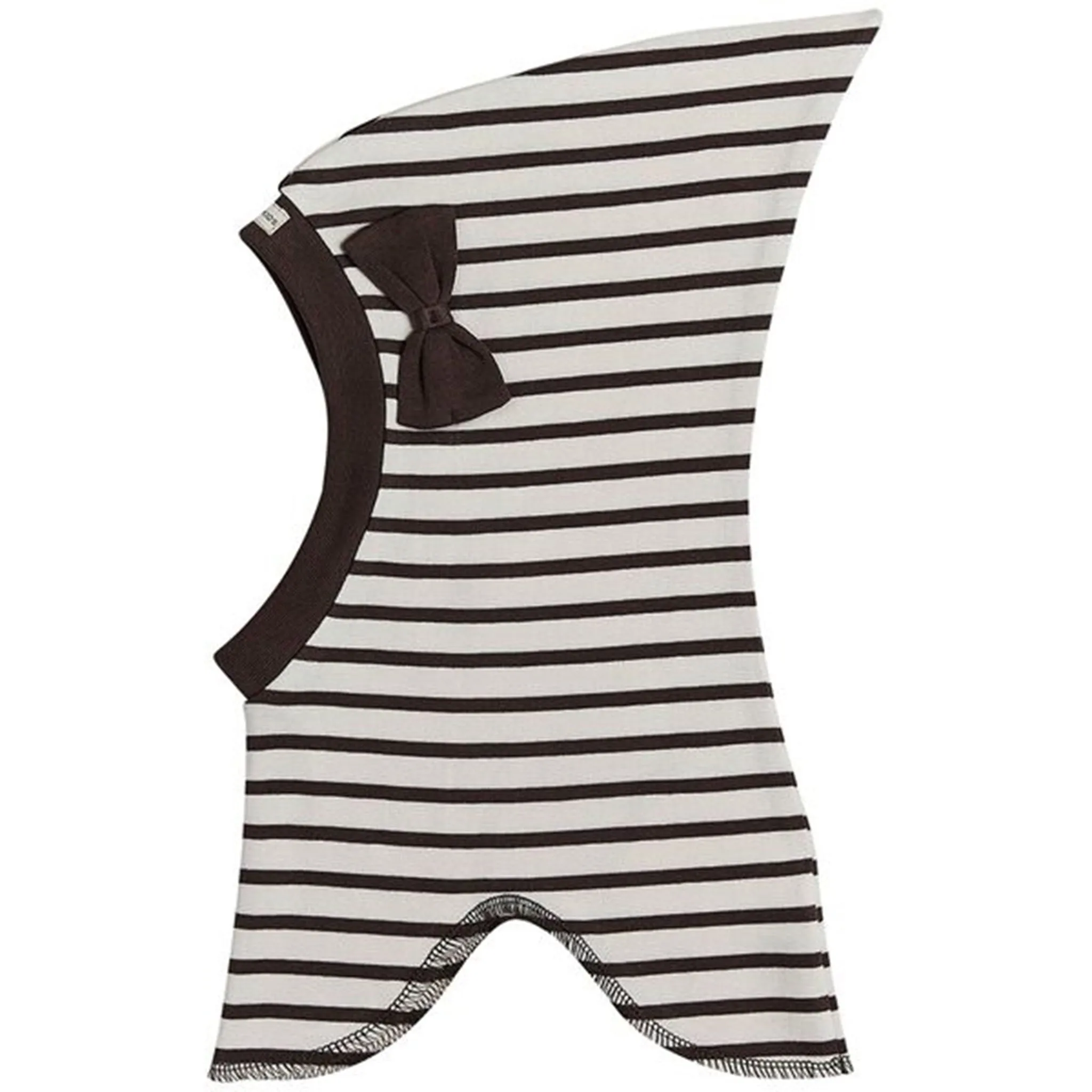 Racing Kids Balaclava Top Bow Stripe Brown/White