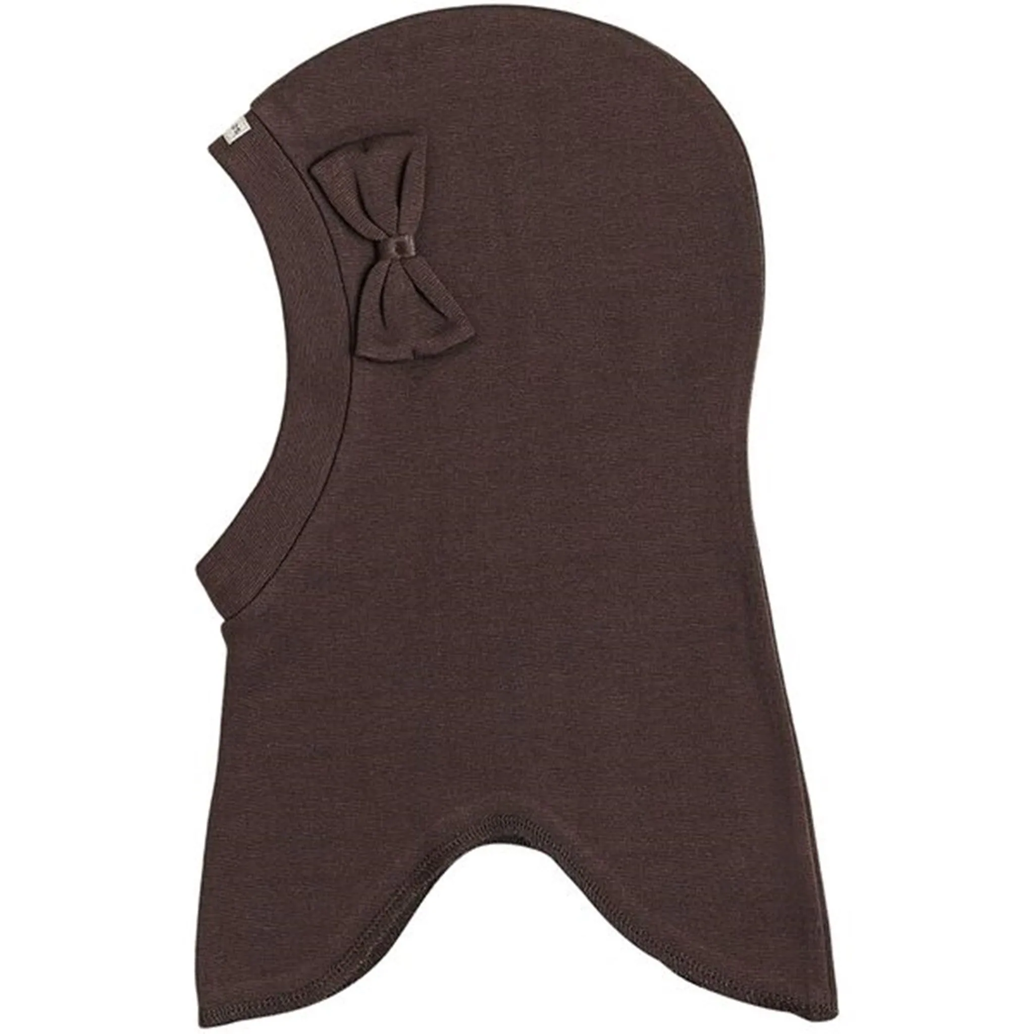 Racing Kids Round Balaclava Bow 1-layer Chocolate Brown