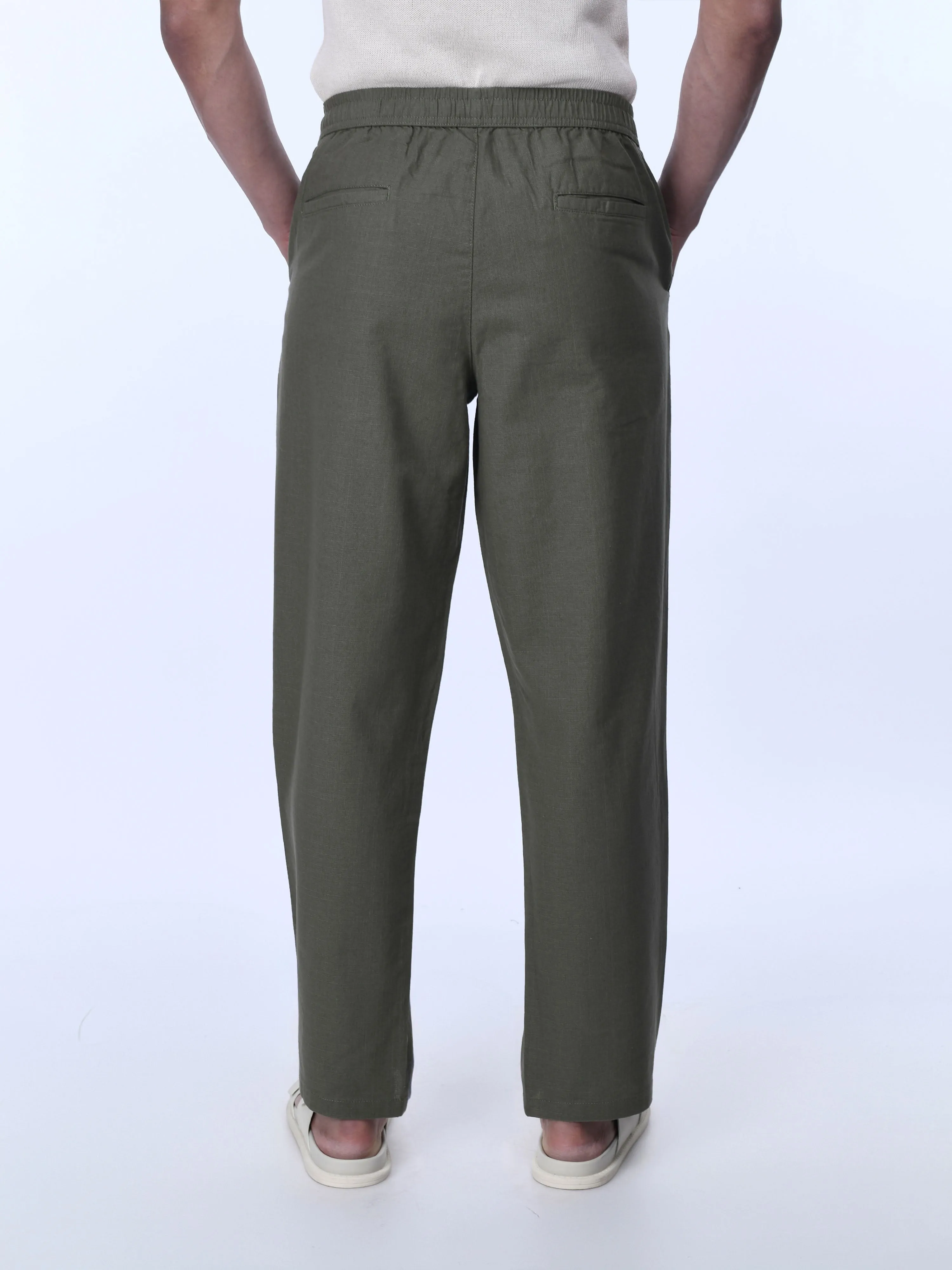 Raw Slub Relaxed Olive Flexiwaist Pants