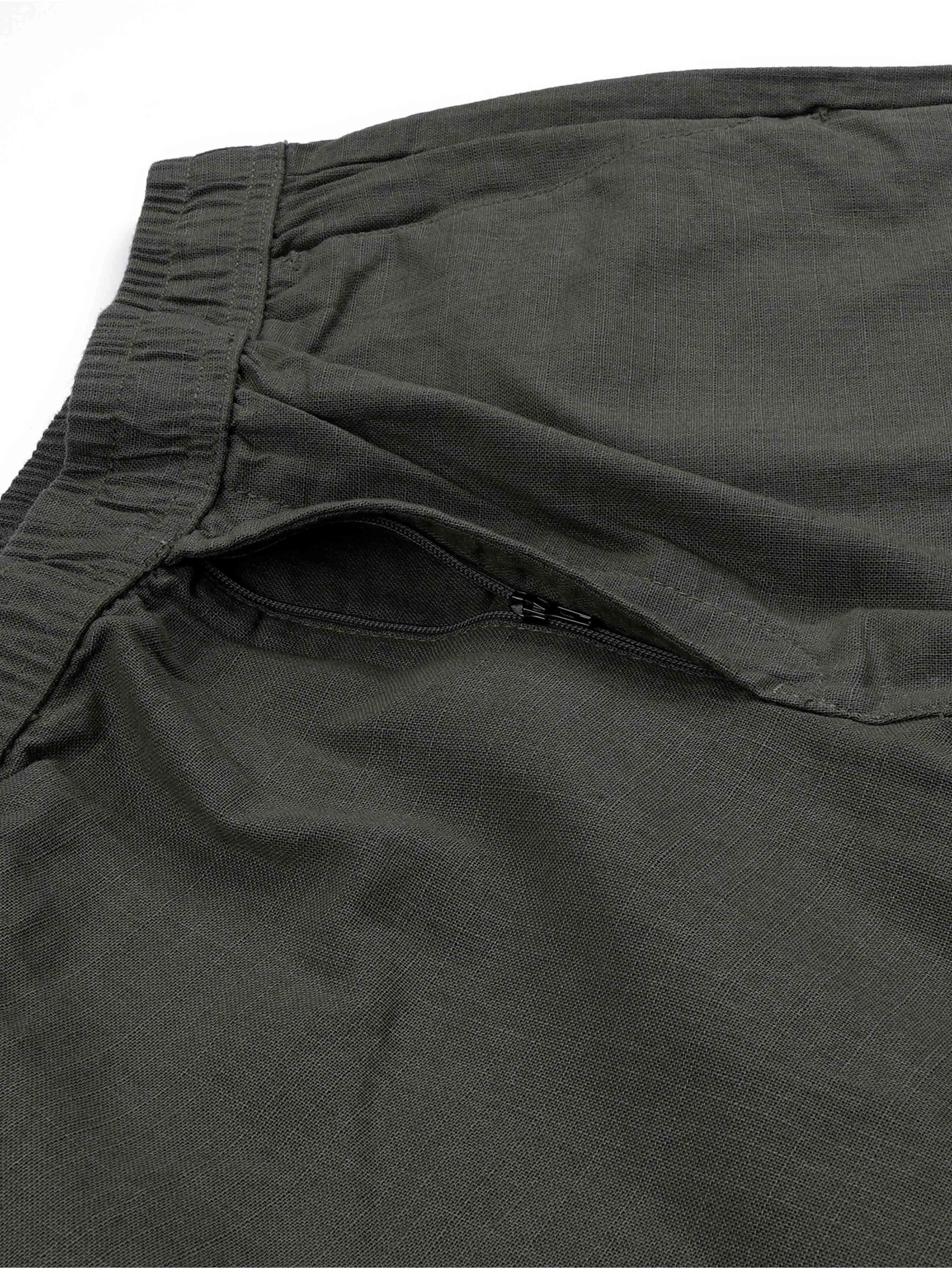 Raw Slub Relaxed Olive Flexiwaist Pants